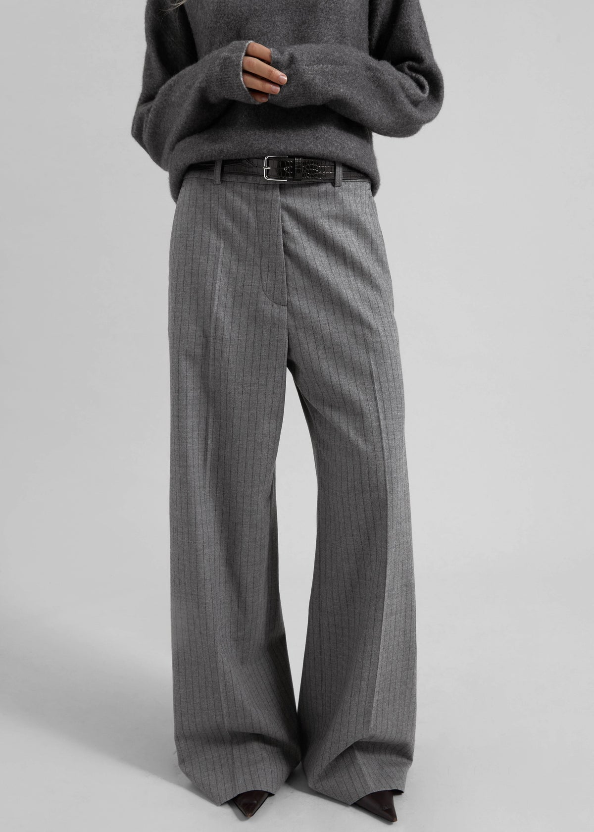 Brickell Striped Trousers - Grey/Brown – view 1 of 9
