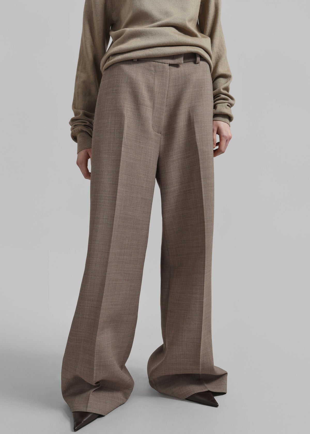 Brickell Trousers - Taupe Melange – view 2 of 5