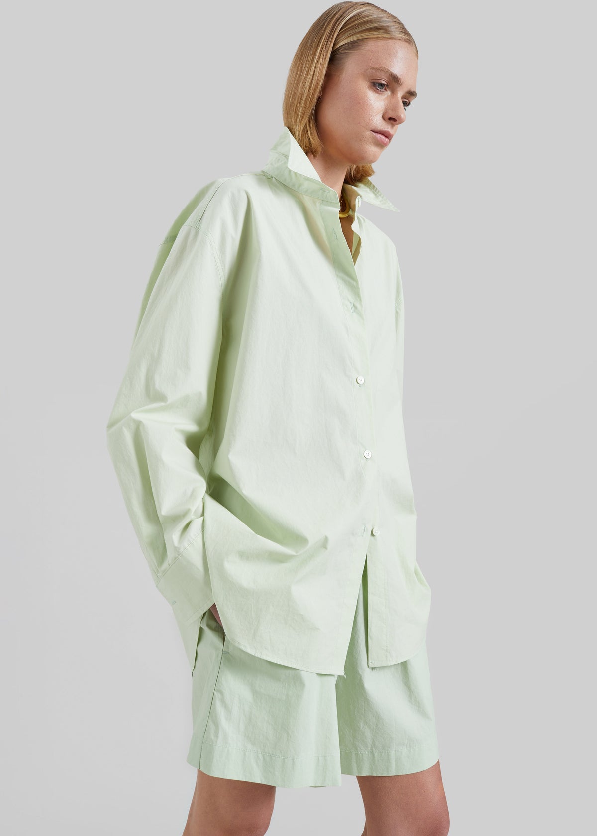 Brisay Cotton Shirt - Mint – view 2 of 9