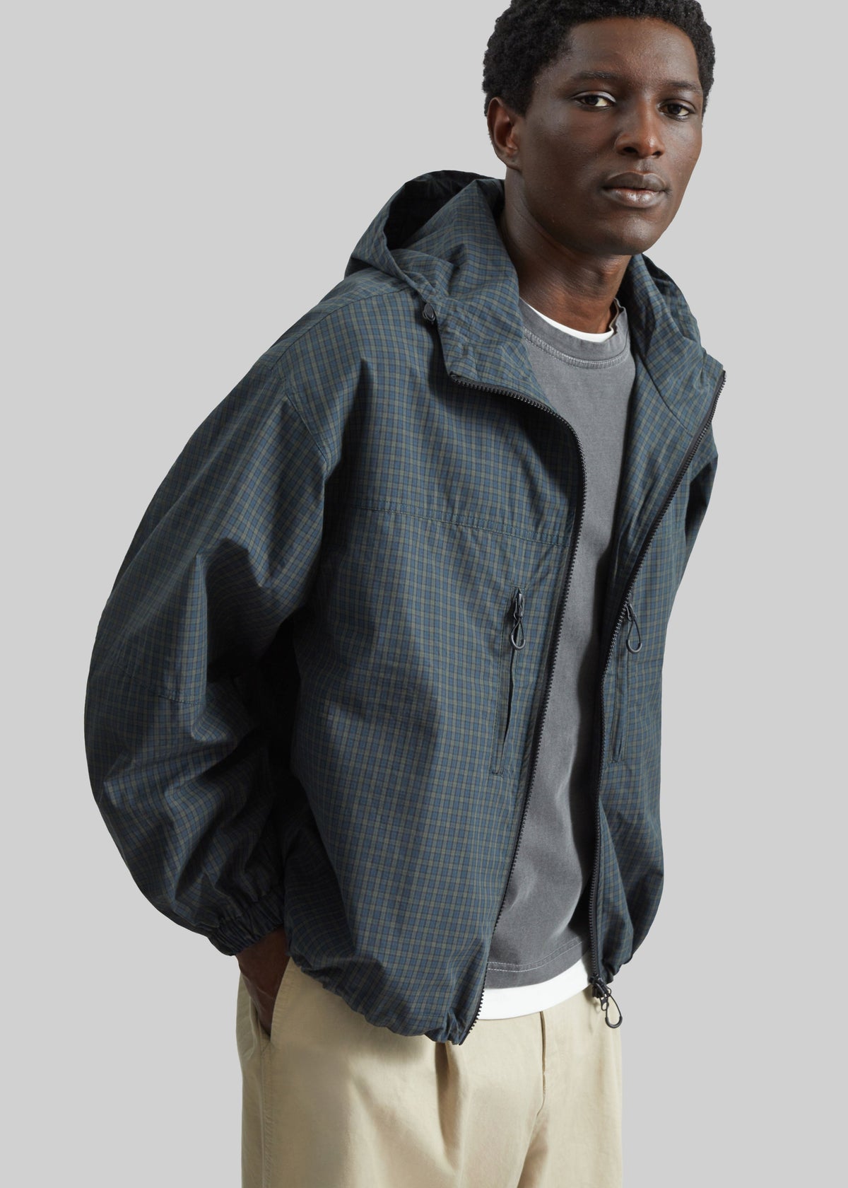Bristol Windbreaker Jacket - Green Plaid – view 5 of 10