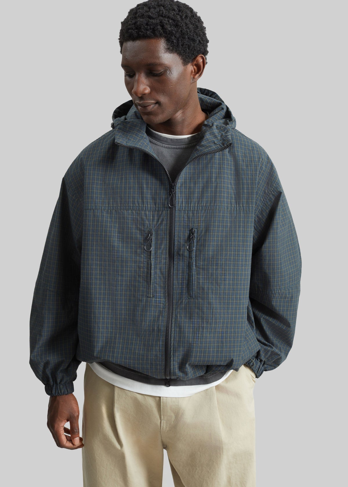 Bristol Windbreaker Jacket - Green Plaid – view 2 of 10