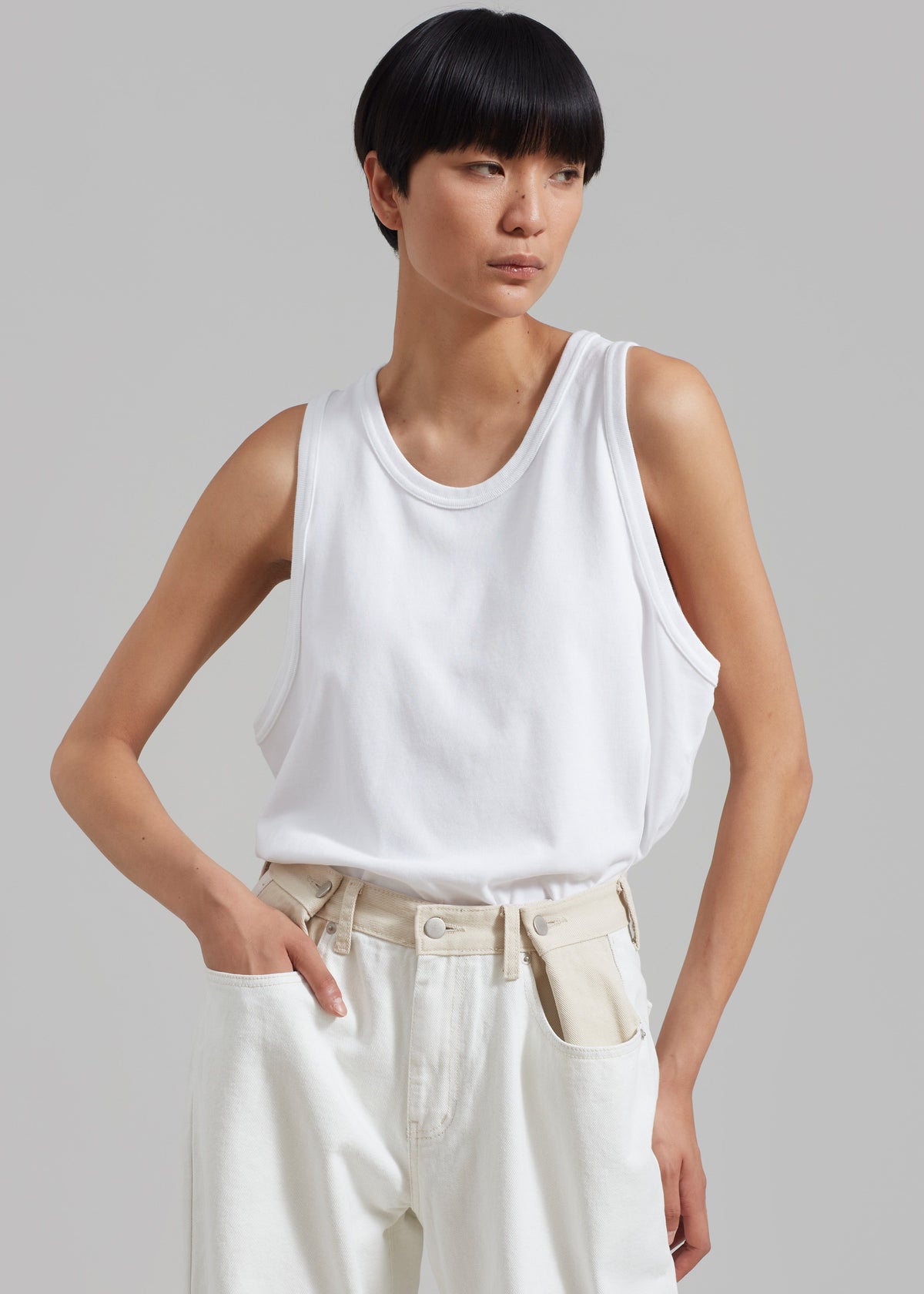 Briston Boxy Tank - White – view 1 of 15