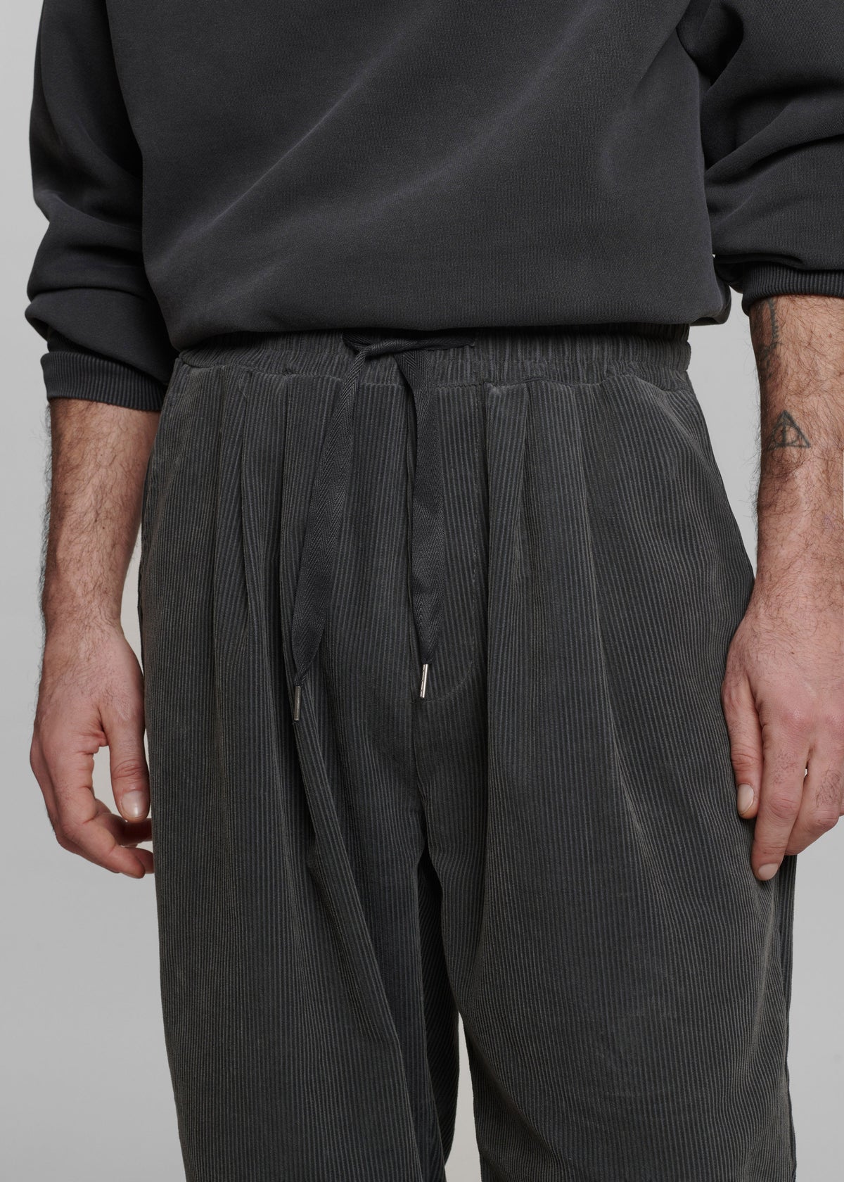 Brixton Corduroy Joggers - Charcoal – view 2 of 6
