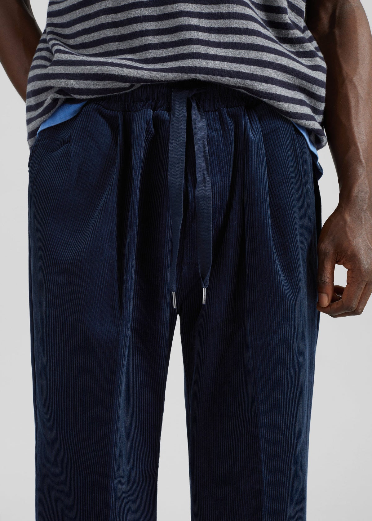 Brixton Corduroy Joggers - Navy – view 3 of 9