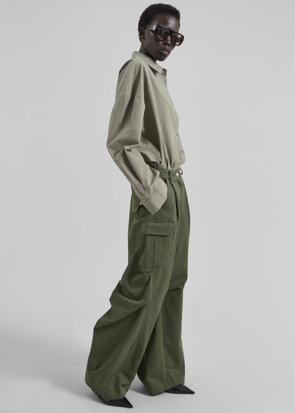 Bronte Cargo Pants - Army Green – view 1 of 9