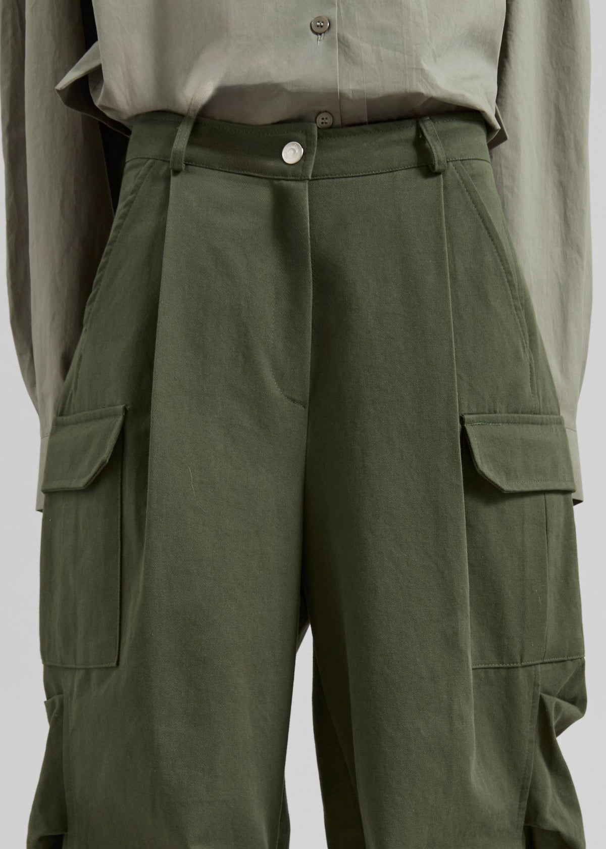 Bronte Cargo Pants - Army Green – view 3 of 9
