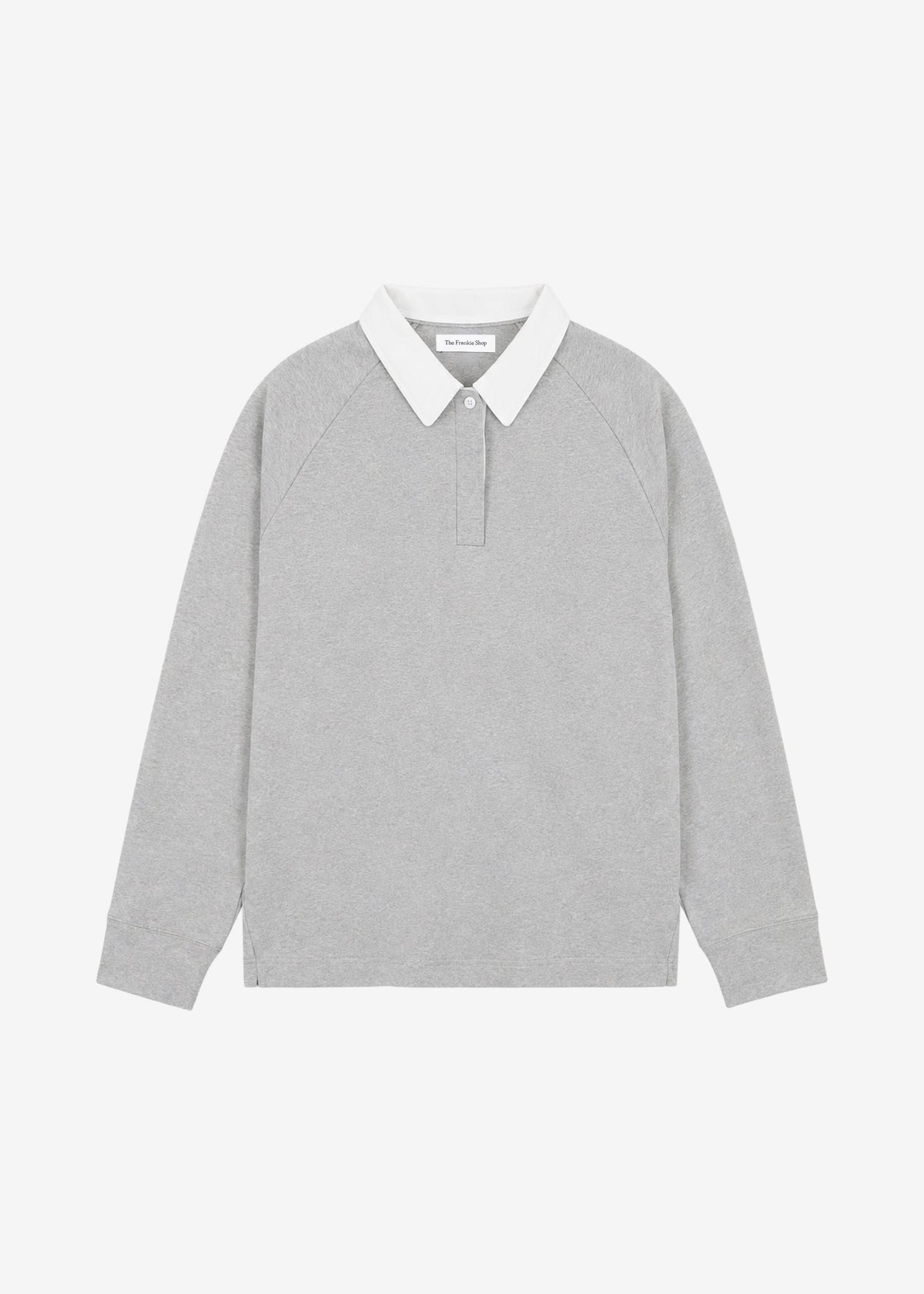 Bruino Contrast Collar Polo Sweatshirt - Light Grey – view 6 of 6