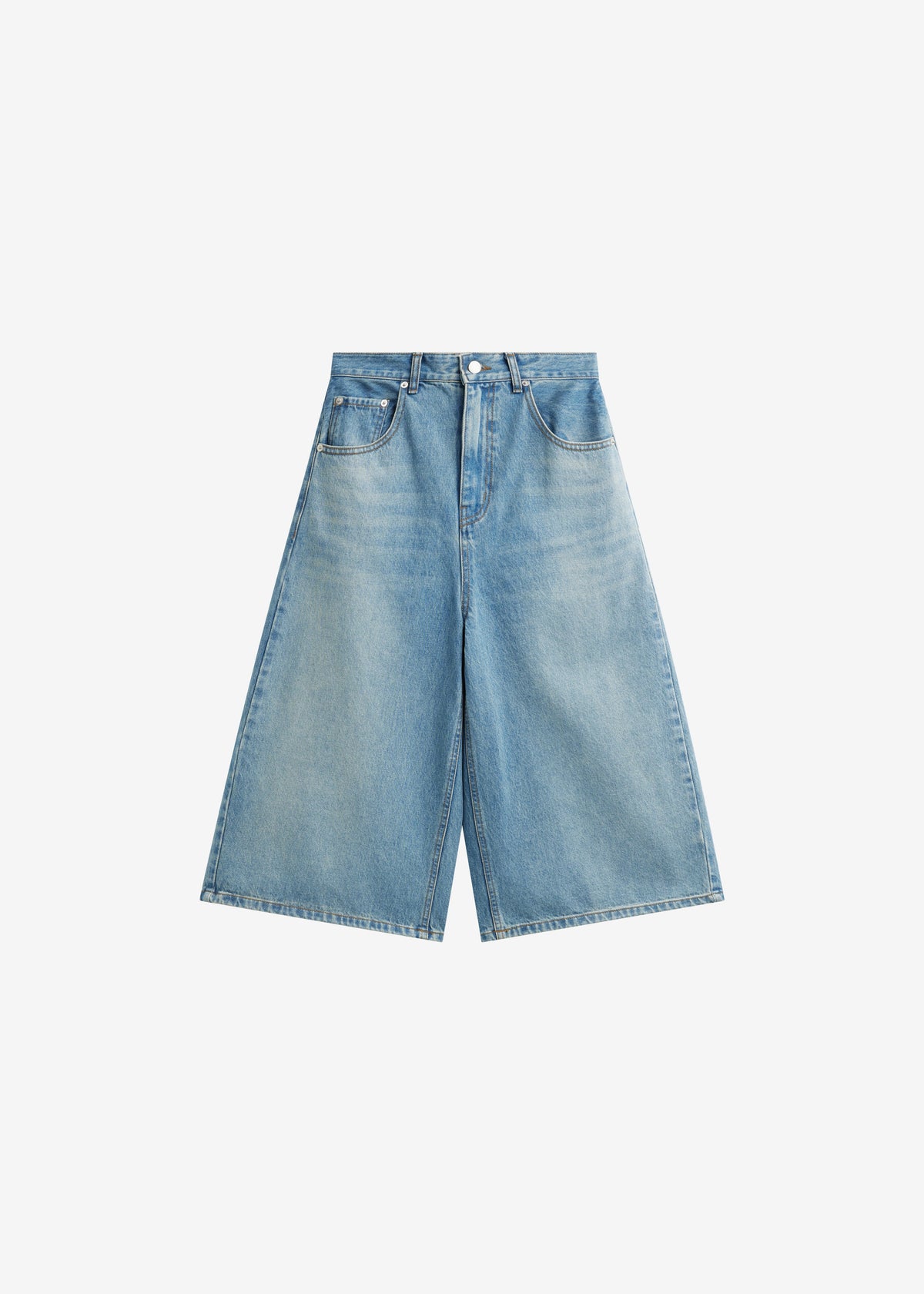 Brunoy Denim Culottes - Light Wash – view 9 of 9
