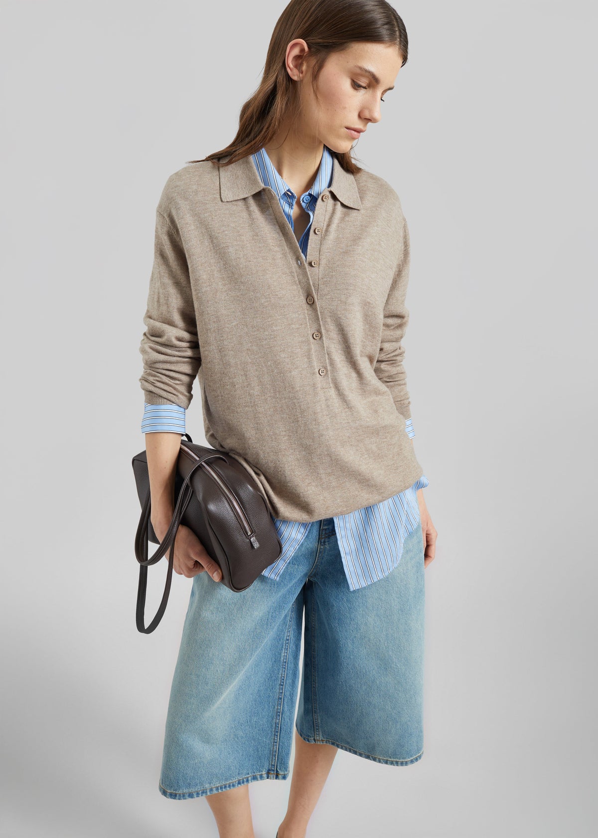 Brunoy Denim Culottes - Light Wash – view 2 of 9