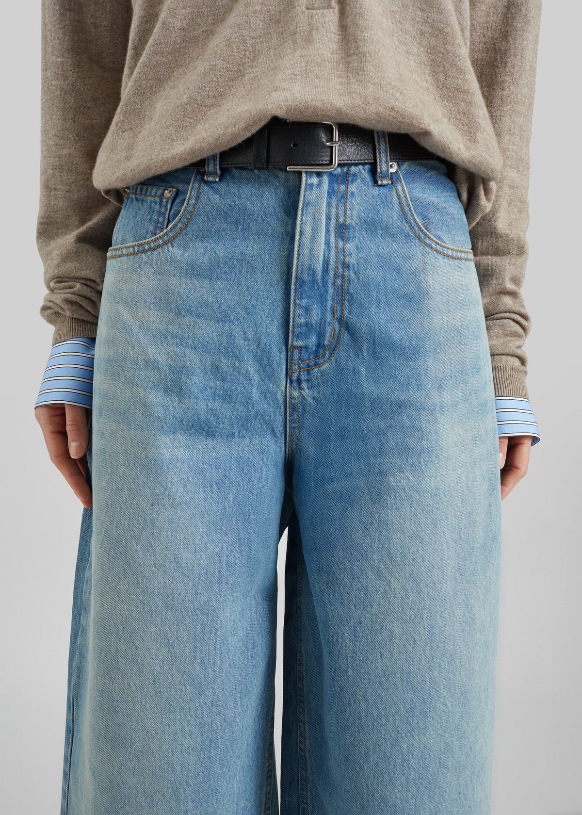 Brunoy Denim Culottes - Light Wash – view 6 of 9