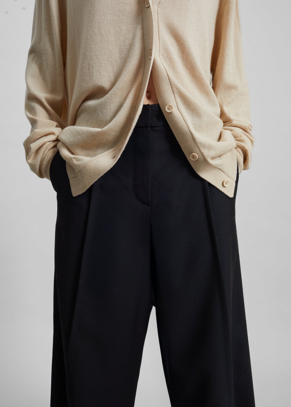 Brya Piped Trousers - Black – view 3 of 7