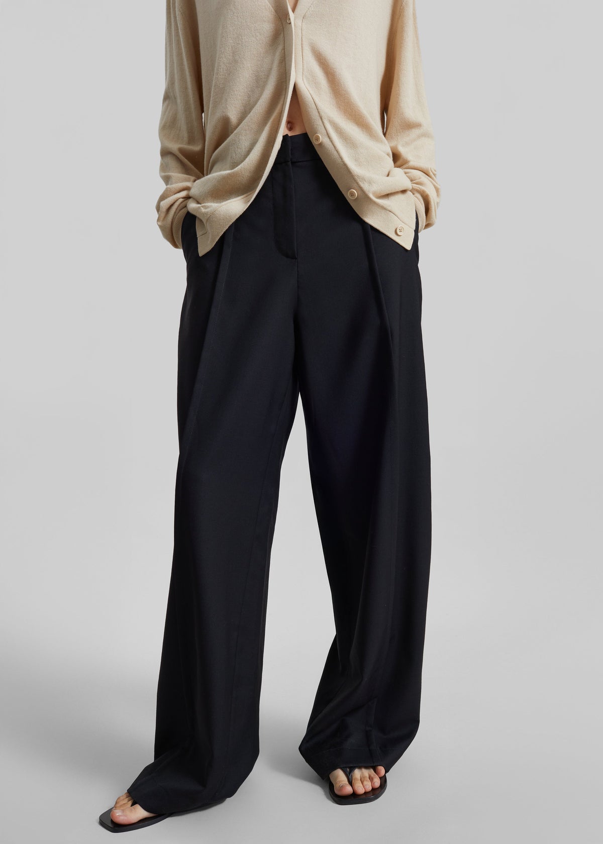 Brya Piped Trousers - Black – view 4 of 7