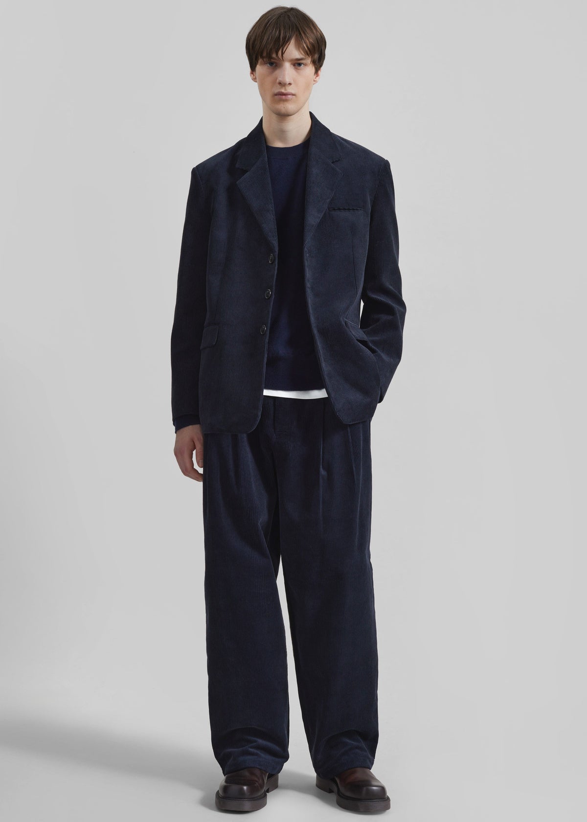 Bryant Corduroy Blazer - Dark Navy – view 2 of 9