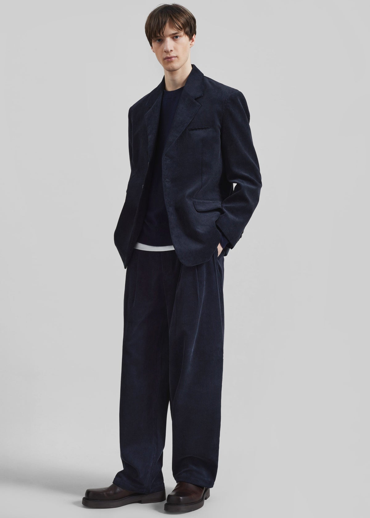 Bryant Corduroy Blazer - Dark Navy – view 5 of 9