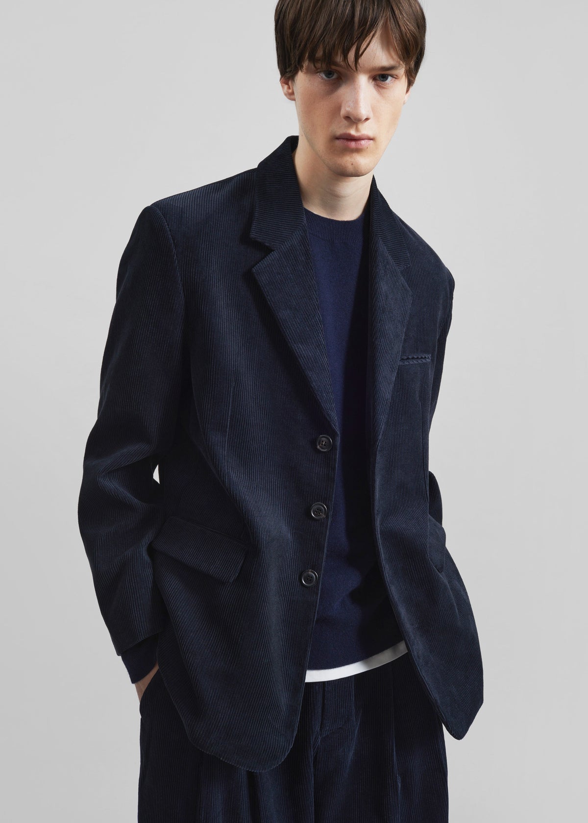Bryant Corduroy Blazer - Dark Navy – view 4 of 9
