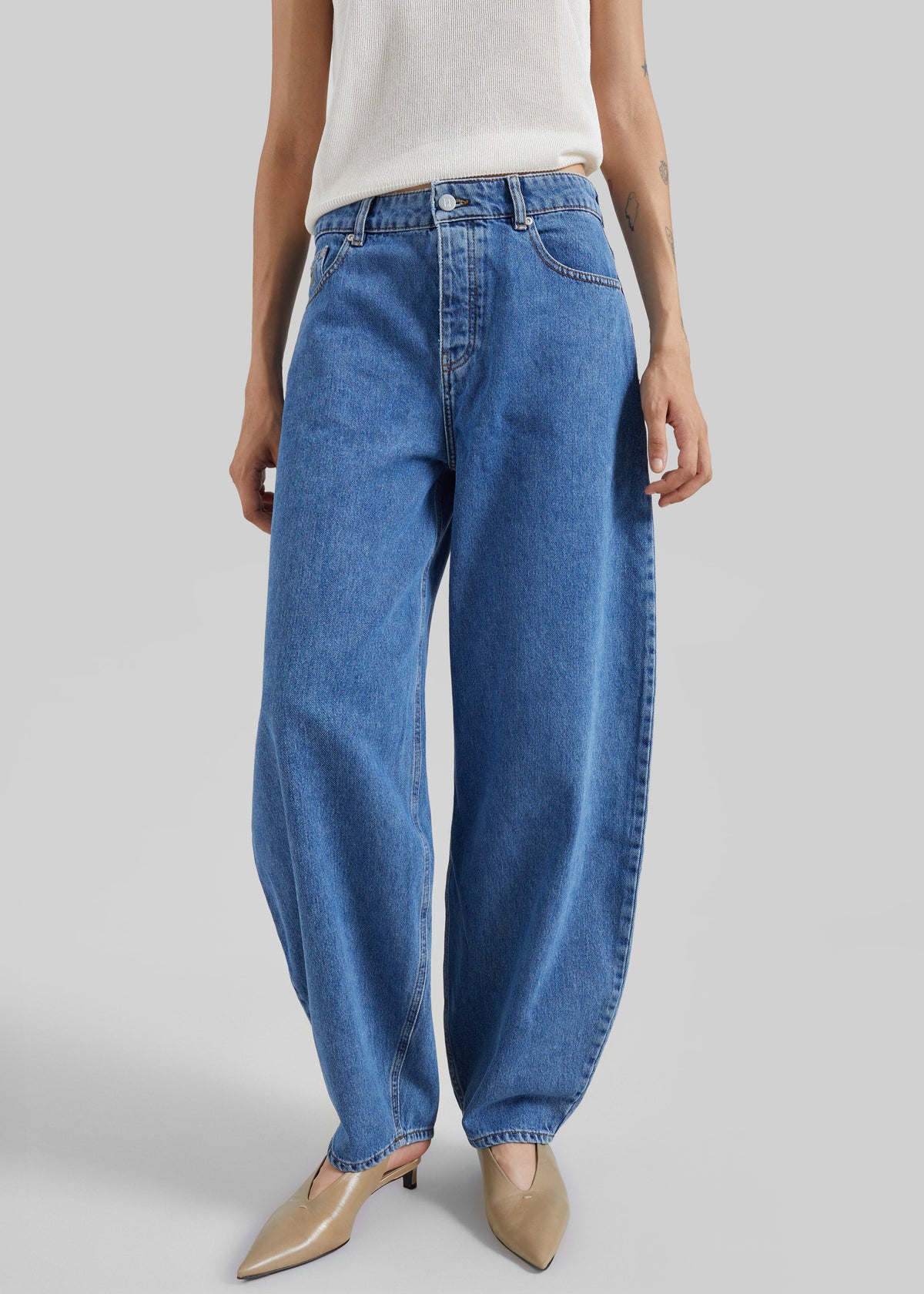 By Malene Birger Dallas Denim Pants - Mid Denim Blue – view 2 of 7