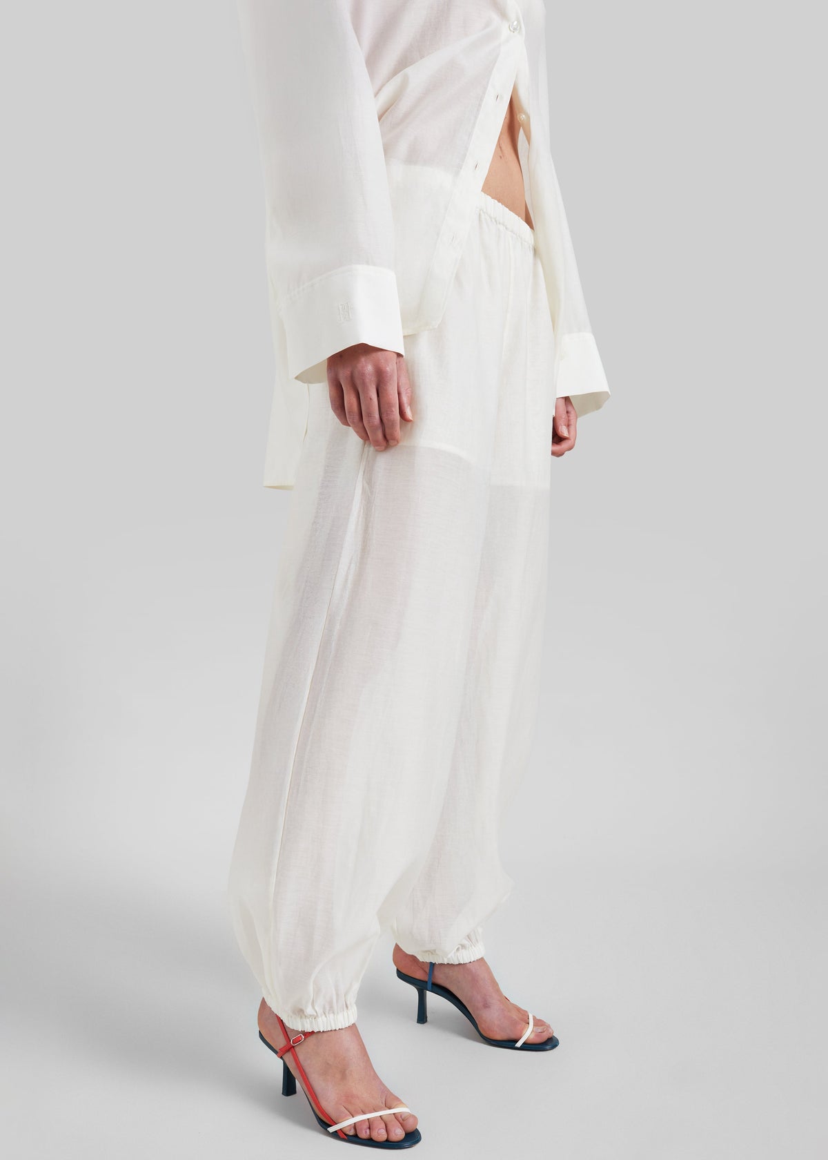 By Malene Birger Lumas Silk Organza Trousers - Soft White – view 2 of 6