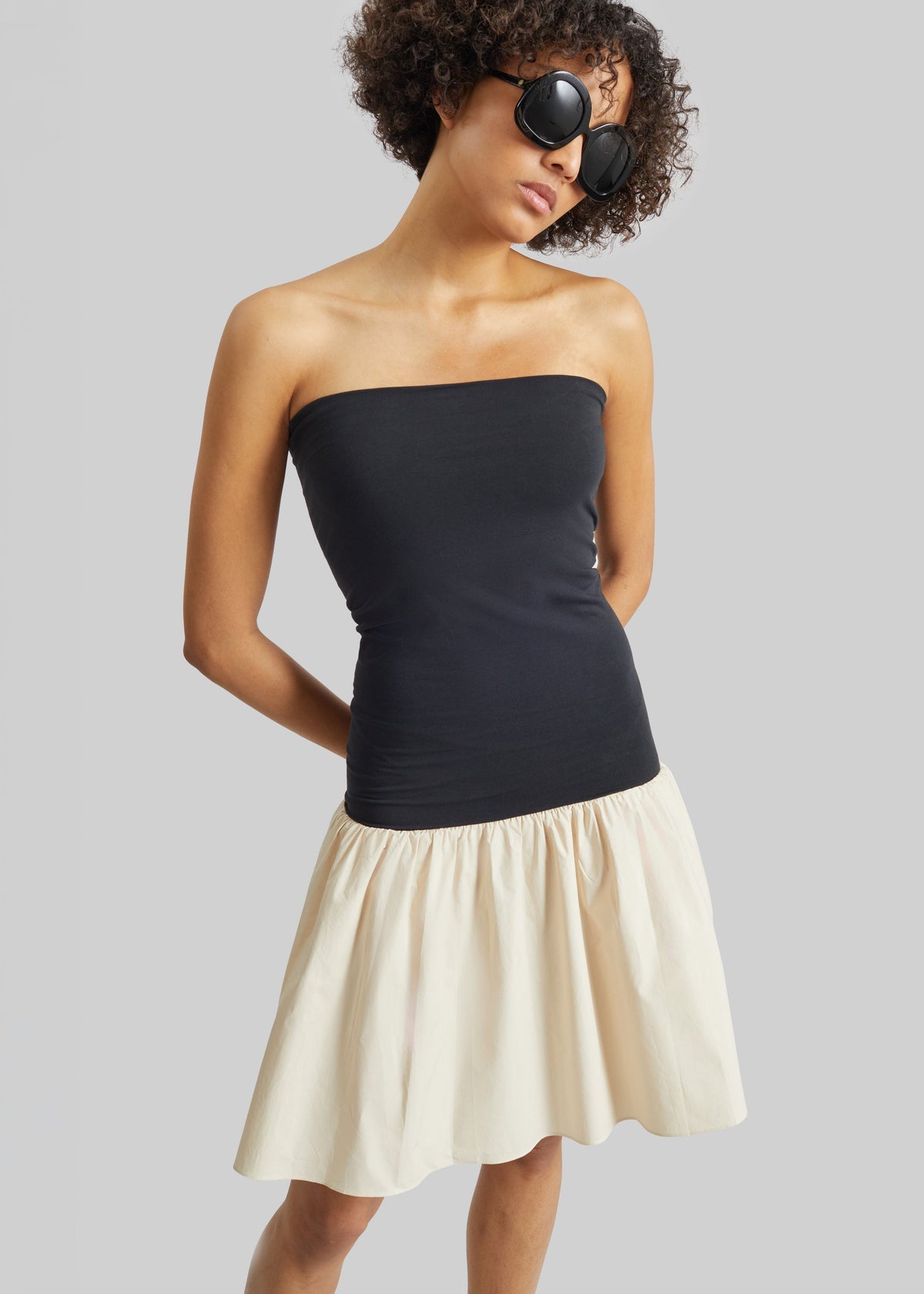 By Malene Birger Marcia Cotton Mini Dress - Oyster Gray – view 1 of 7