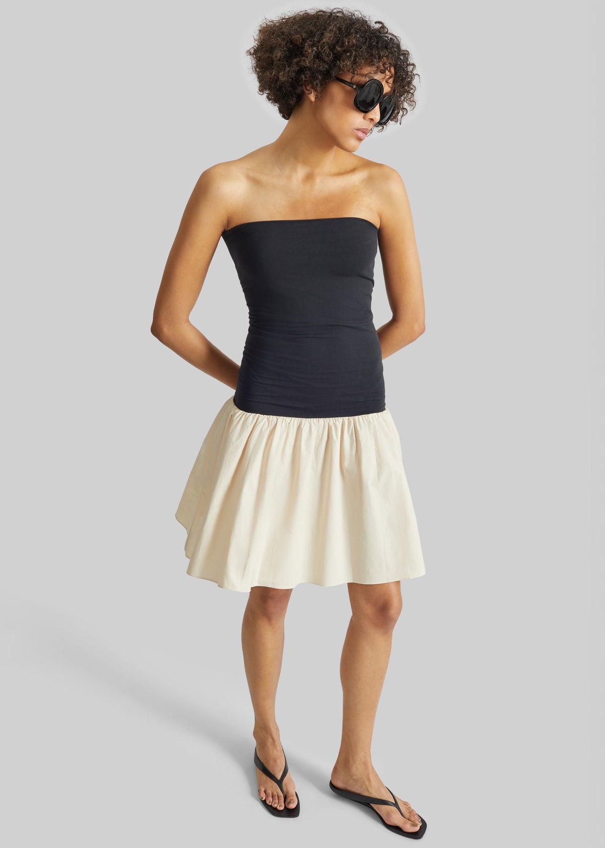 By Malene Birger Marcia Cotton Mini Dress - Oyster Gray – view 2 of 7