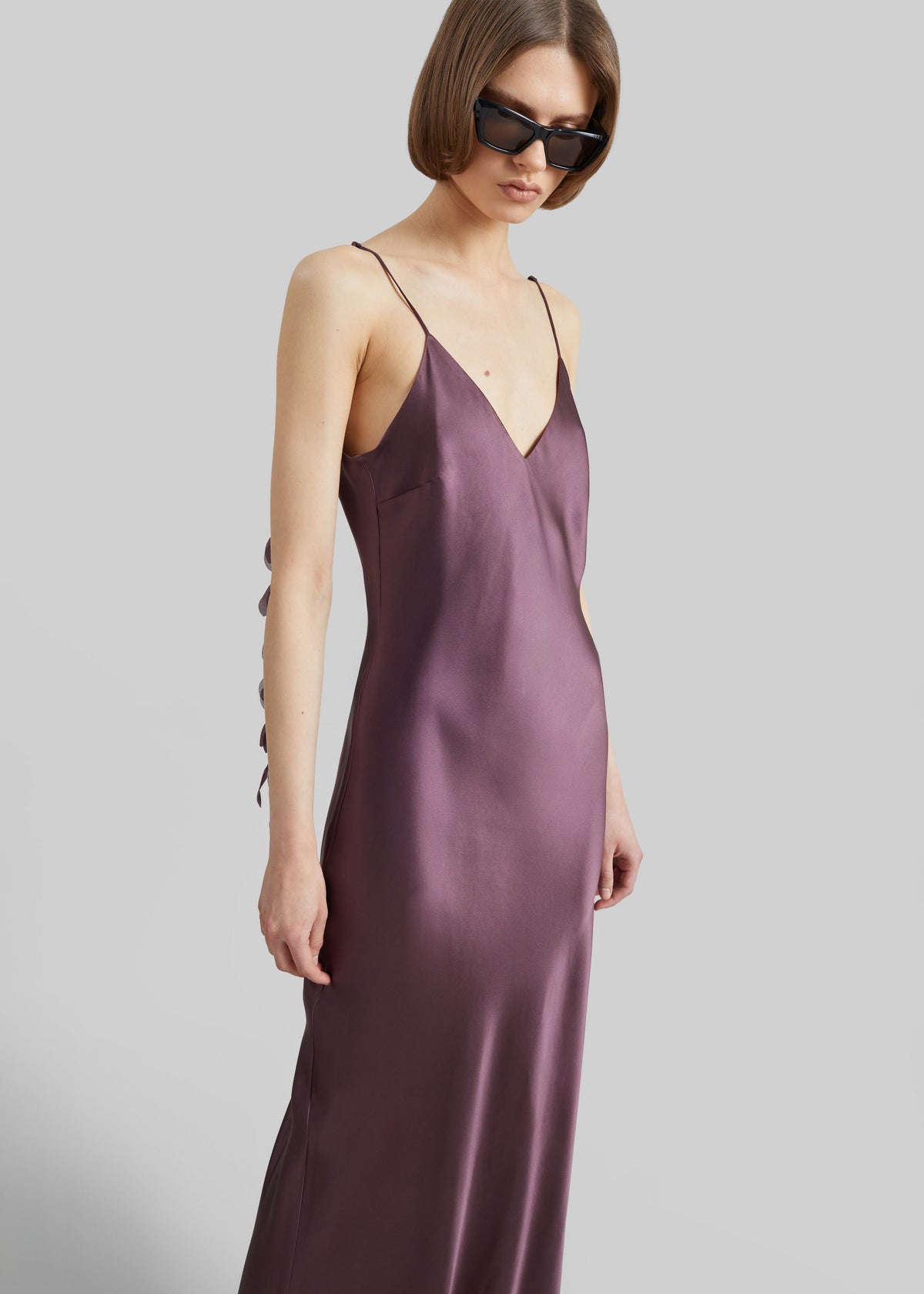 By Malene Birger Pascale Silk Maxi Dress - Aubergine – view 4 of 5