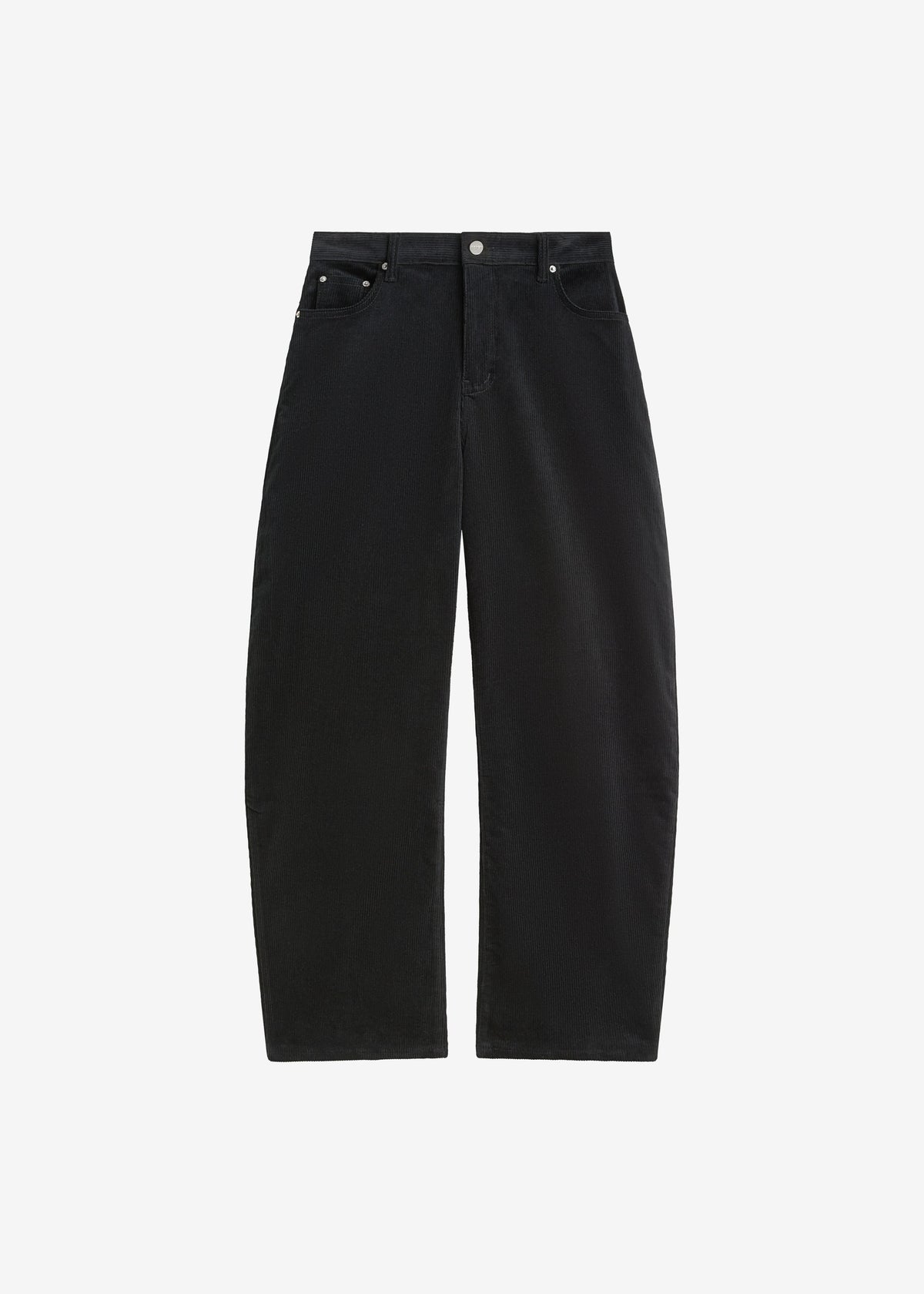 Caistor Corduroy Barrel Leg Pants - Black – view 9 of 9