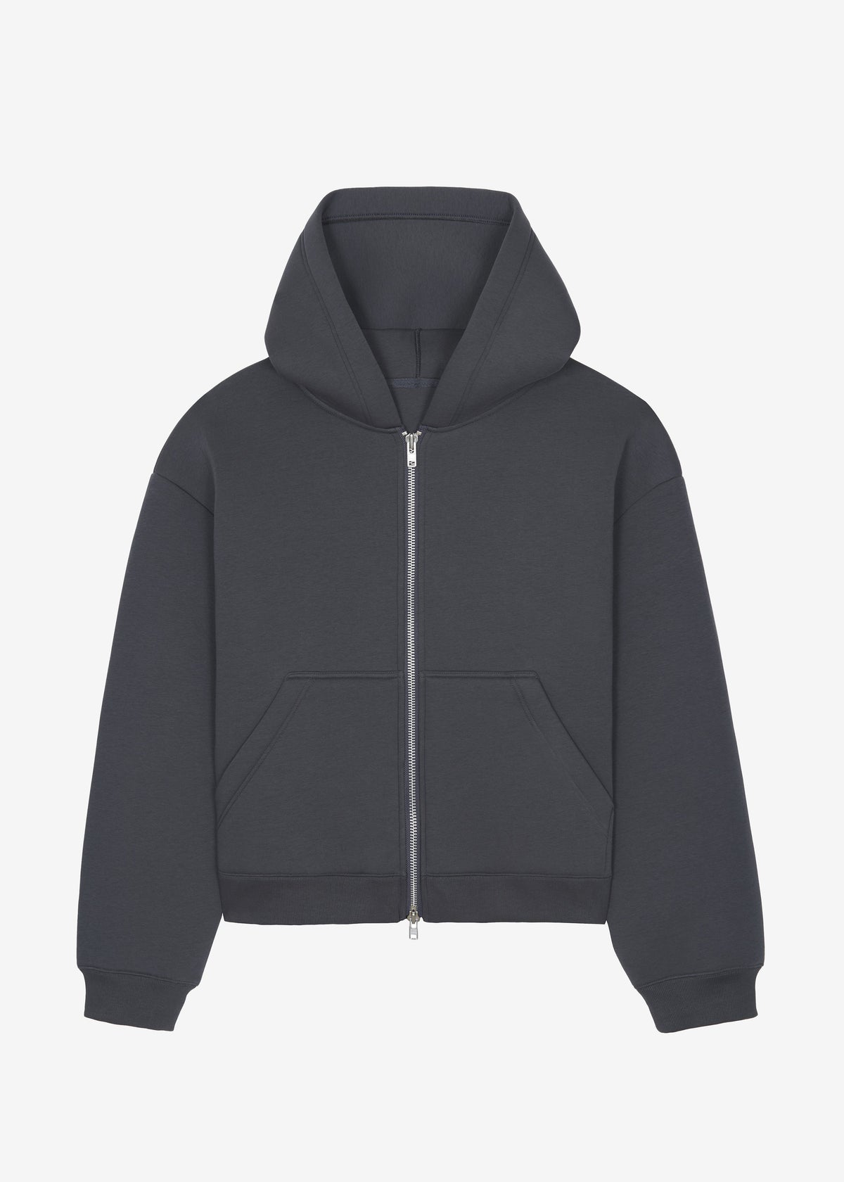 Calder Neoprene Zip-Up Hoodie - Grey – view 9 of 9