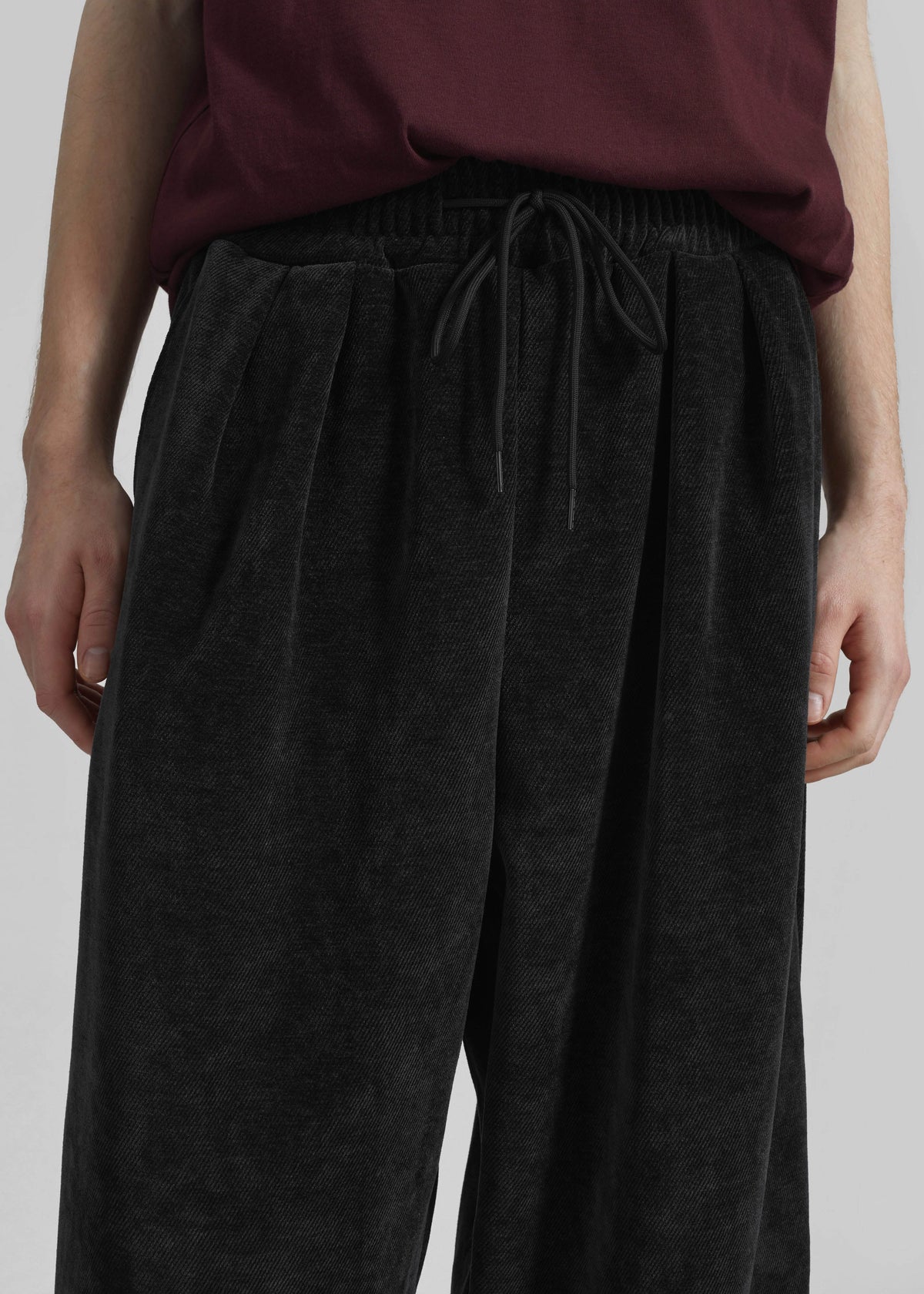 Caleb Velvet Joggers - Black – view 3 of 7