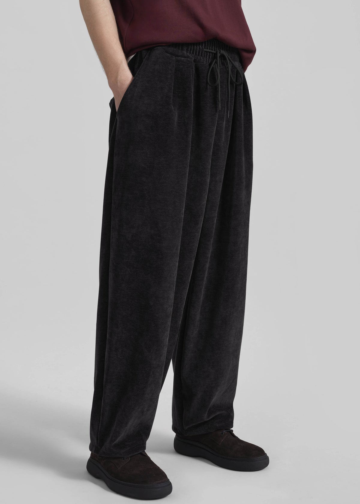 Caleb Velvet Joggers - Black – view 4 of 7