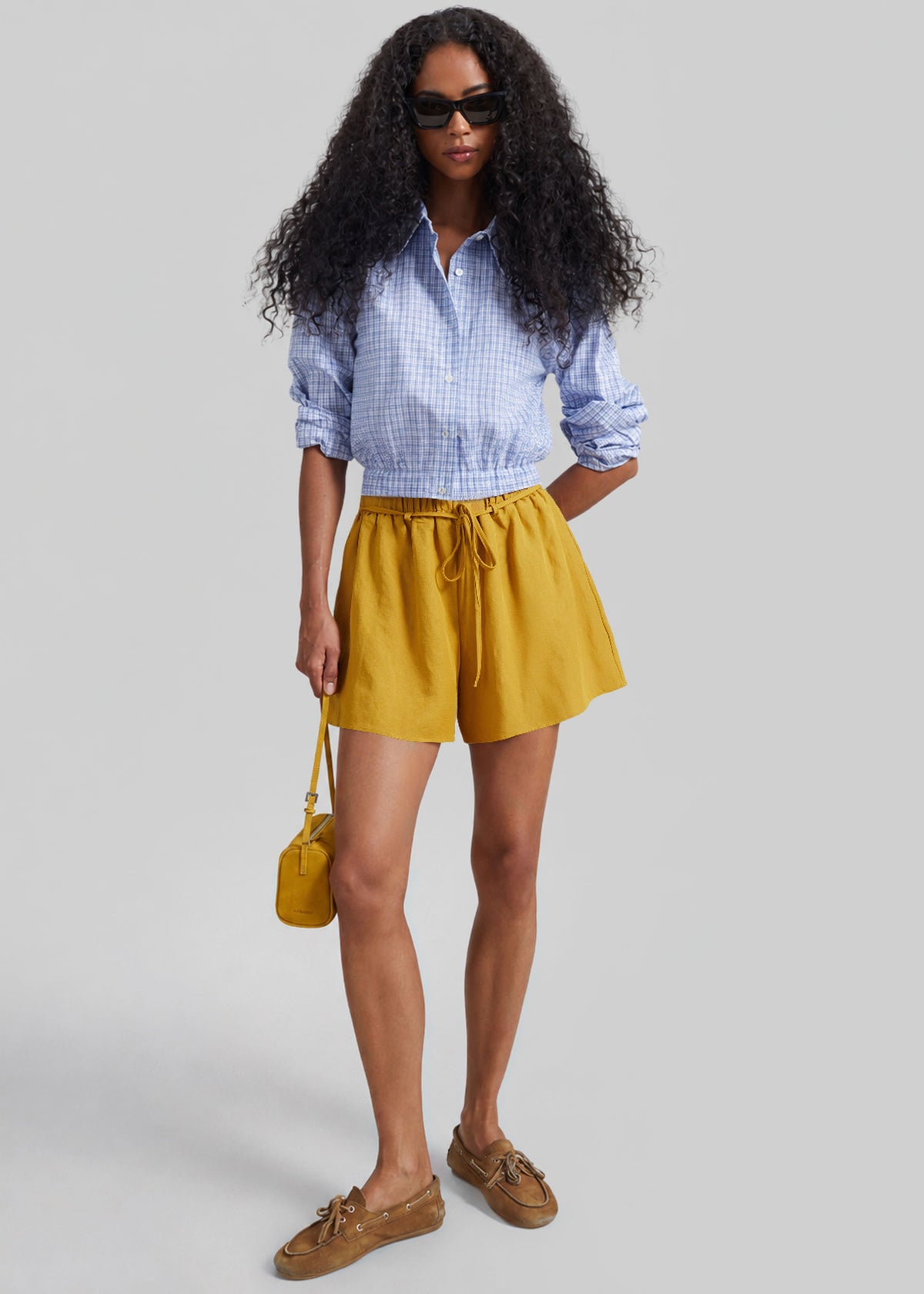 Caligny Linen Shorts - Mustard – view 1 of 9
