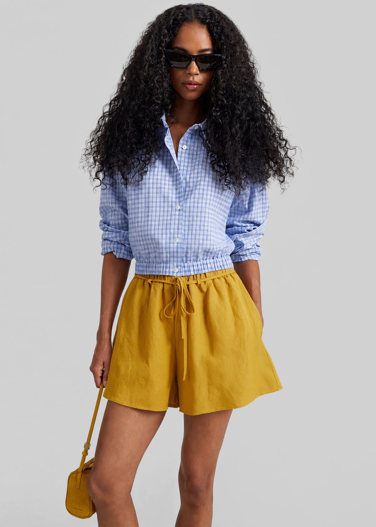 Caligny Linen Shorts - Mustard – view 3 of 9
