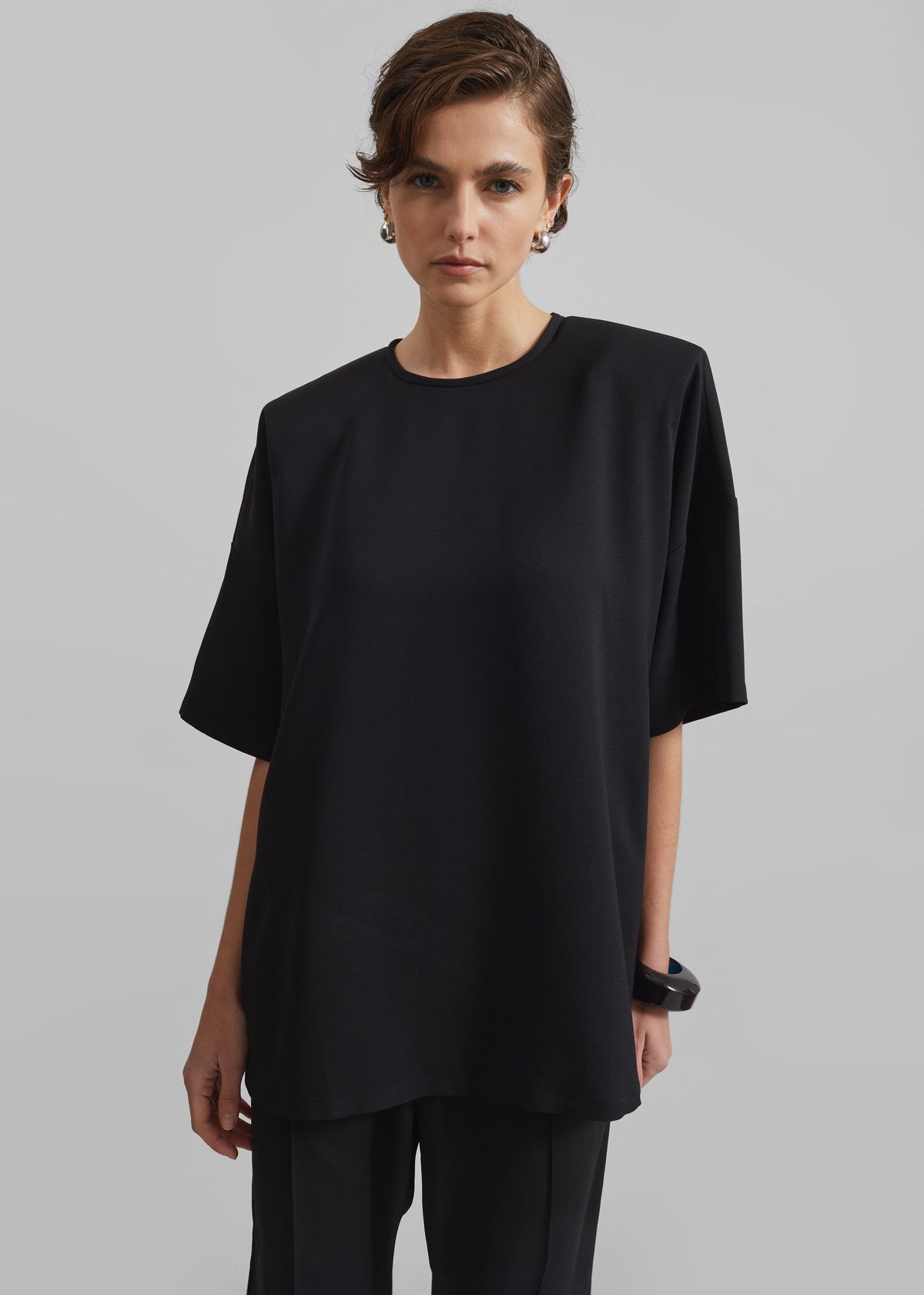 Callice Padded T-Shirt - Black – view 4 of 6