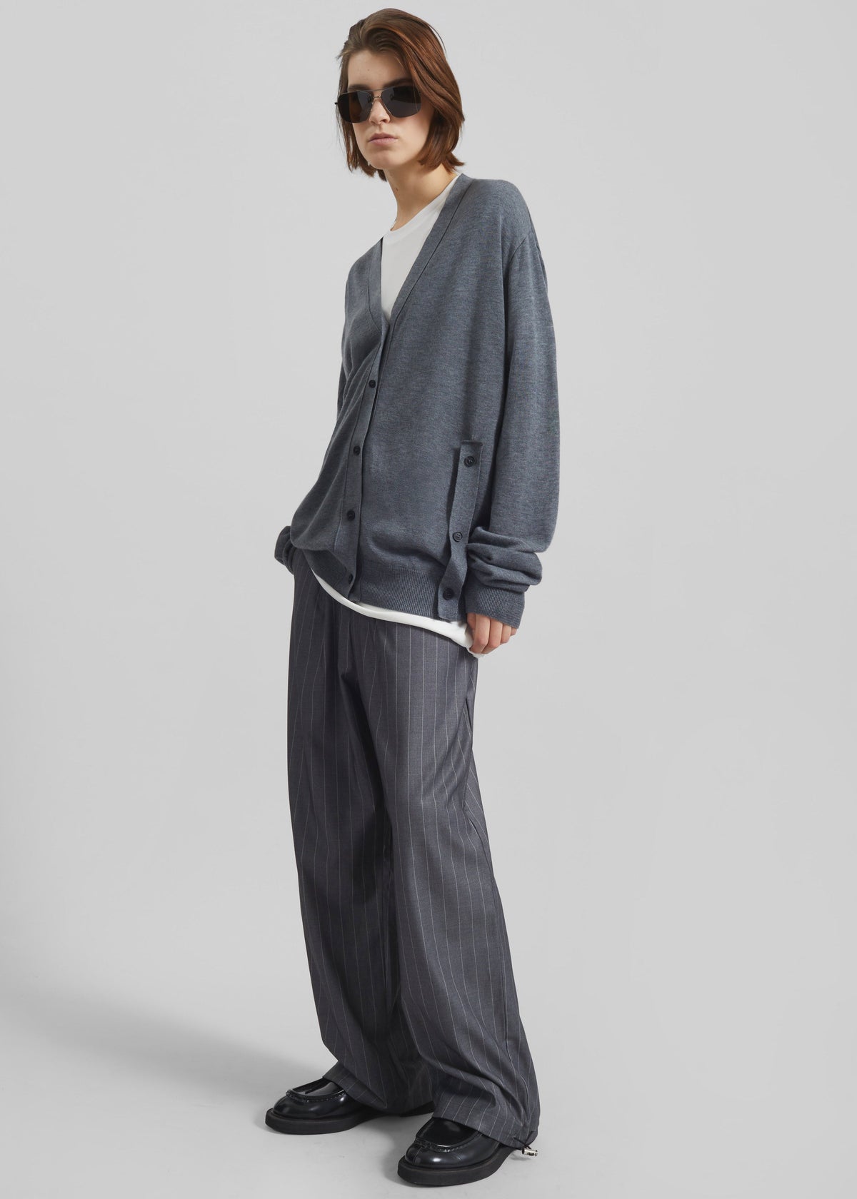 Calvane Two-Way Cardigan - Grey – view 2 of 10