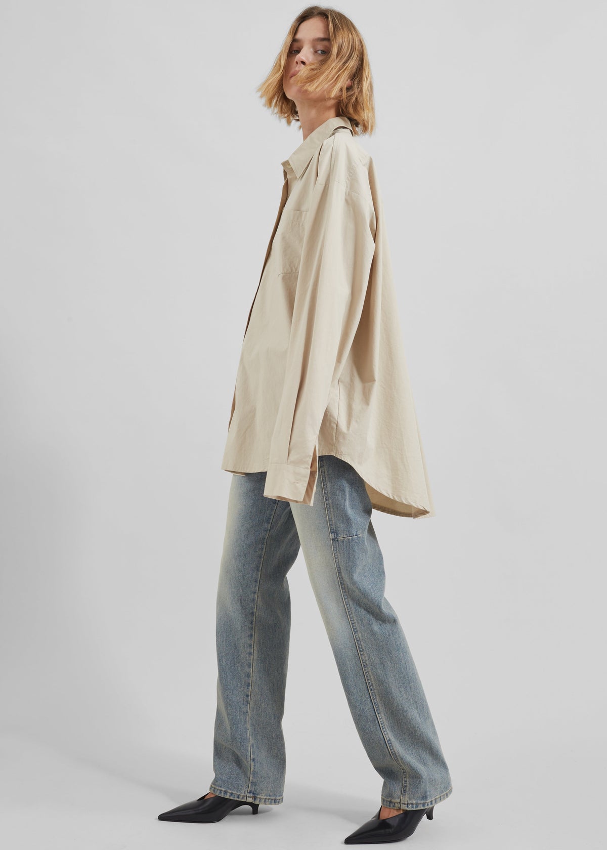 Calypso Cotton Shirt - Beige – view 4 of 9