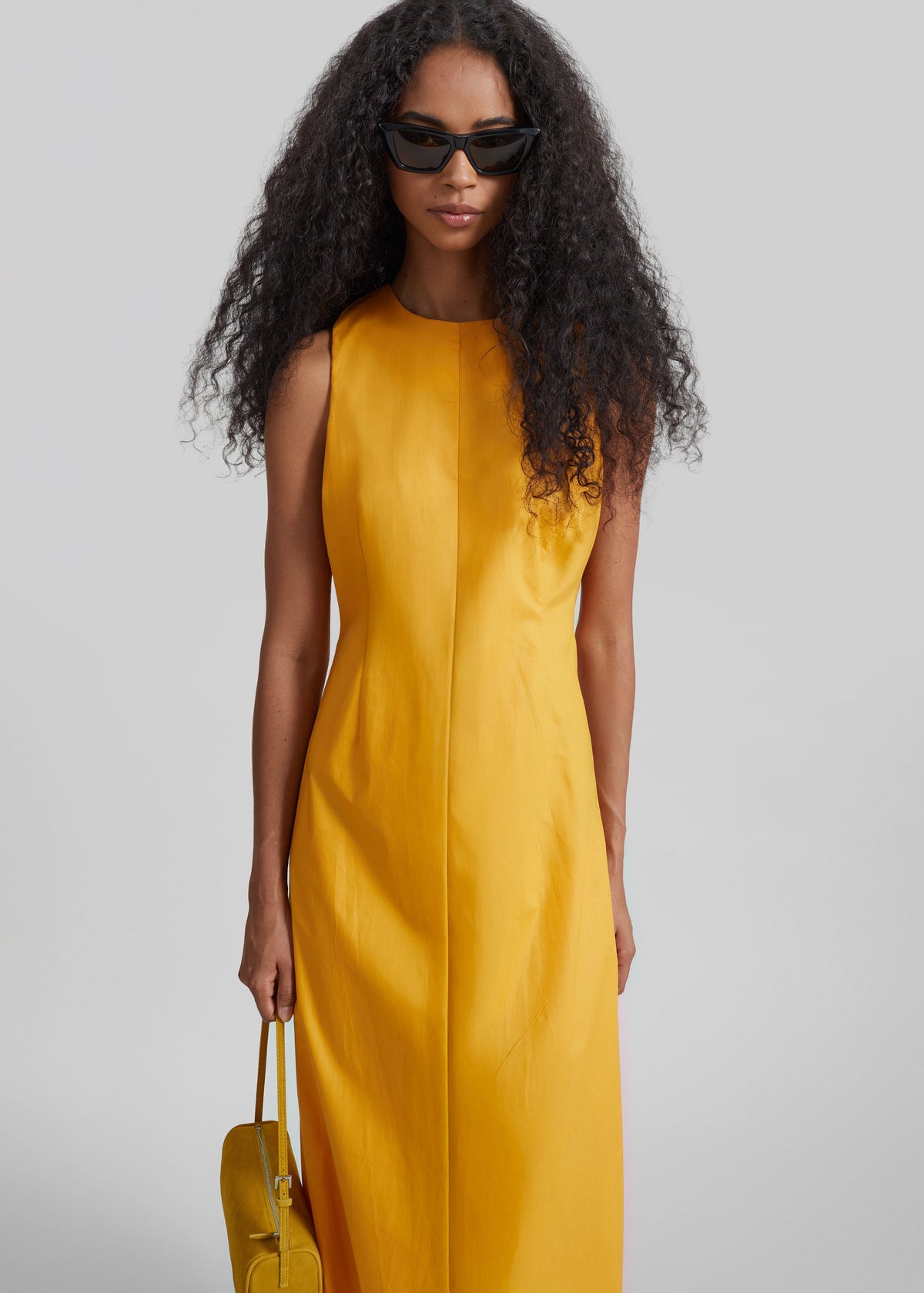 Carinola Poplin Open Back Midi Dress - Orange – view 5 of 6