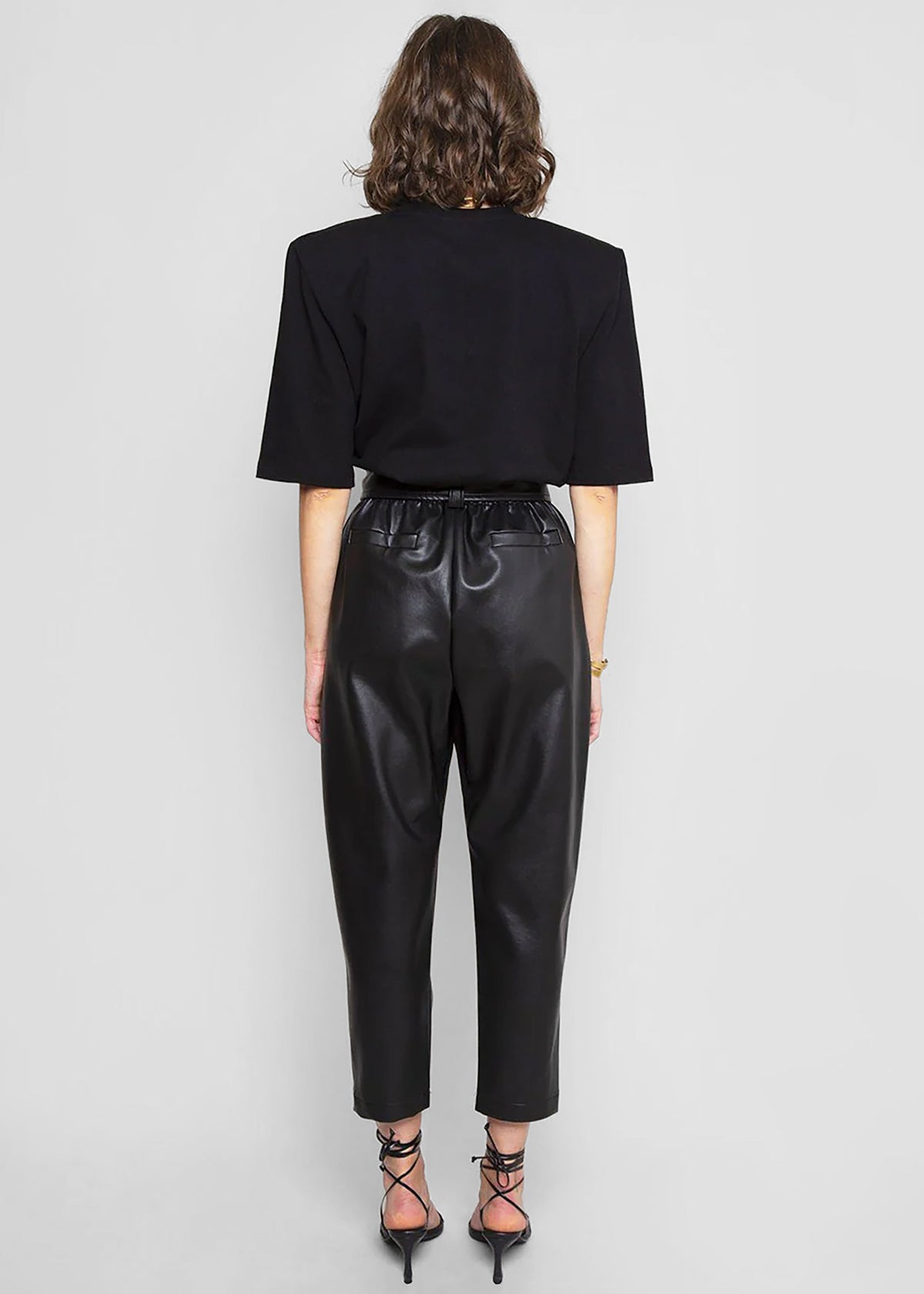 Carrington Padded Shoulder Tee - Black – view 8 of 9