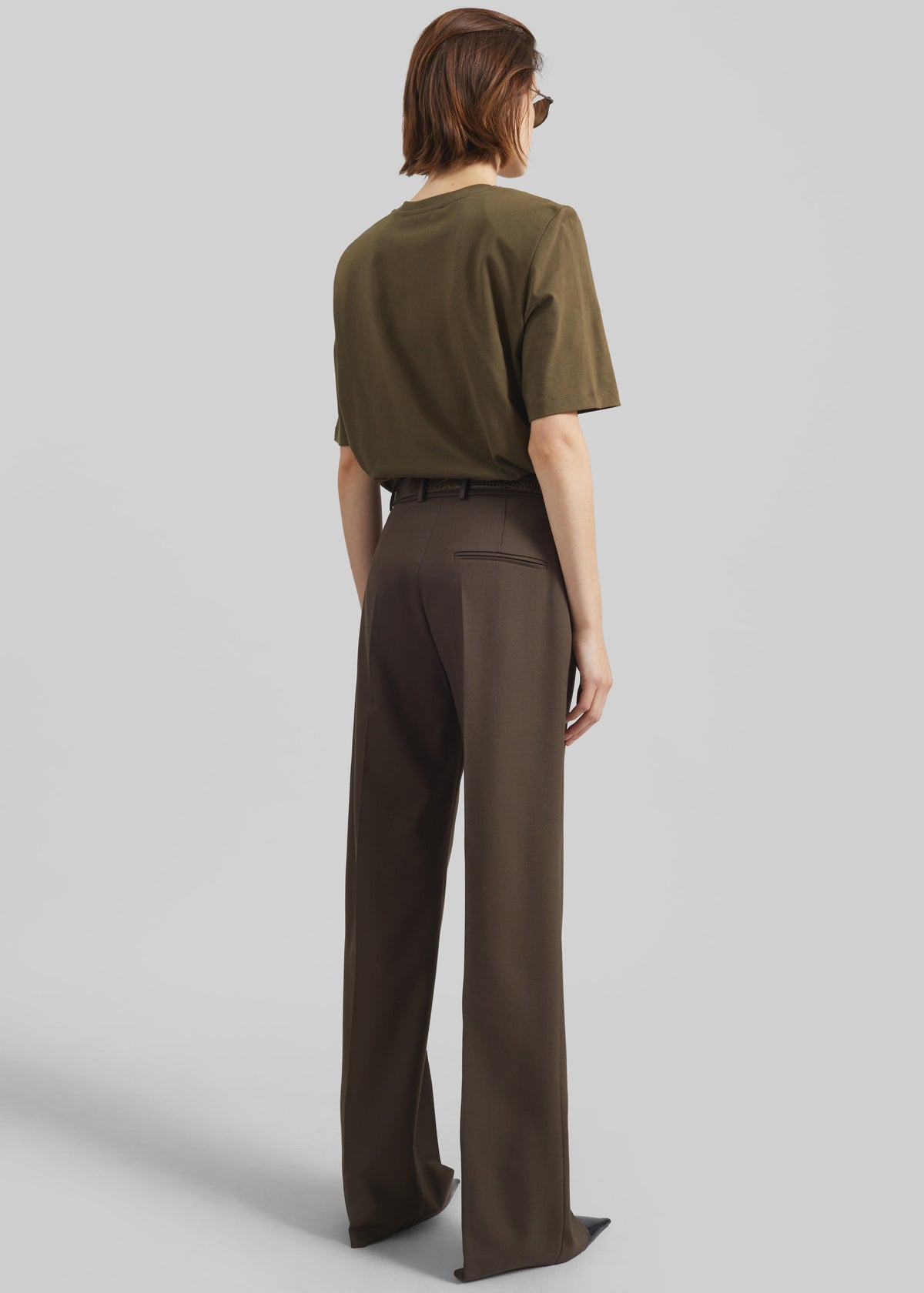 Carrington Padded Shoulder Tee - Olive – view 6 of 7