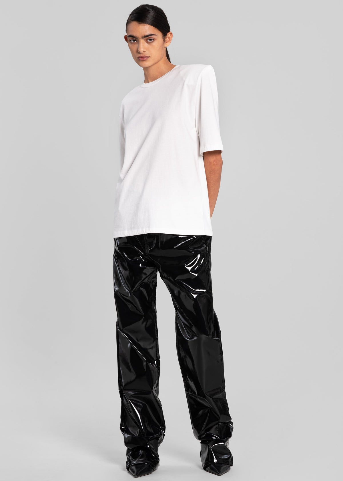 Carrington Padded Shoulder Tee - White – view 6 of 10