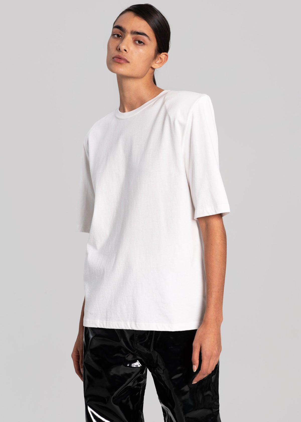 Carrington Padded Shoulder Tee - White – view 4 of 10
