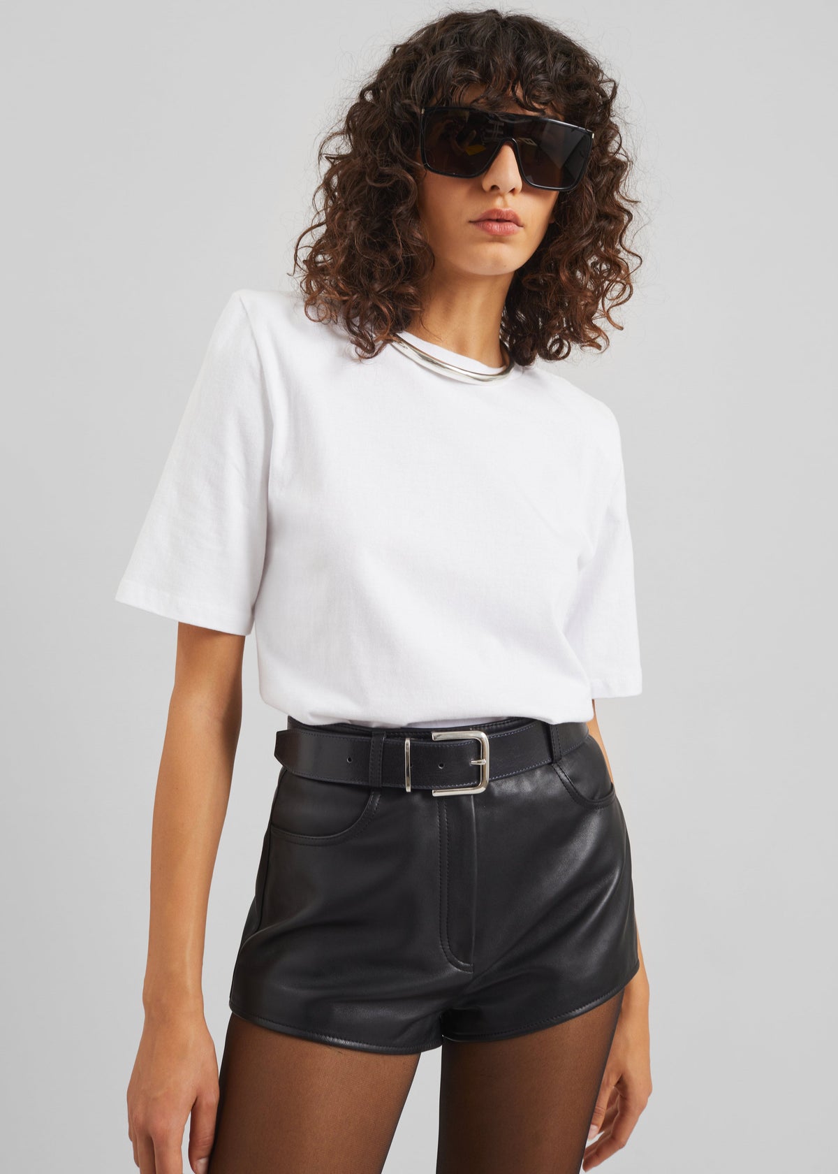 Carrington Padded Shoulder Tee - White – view 1 of 10