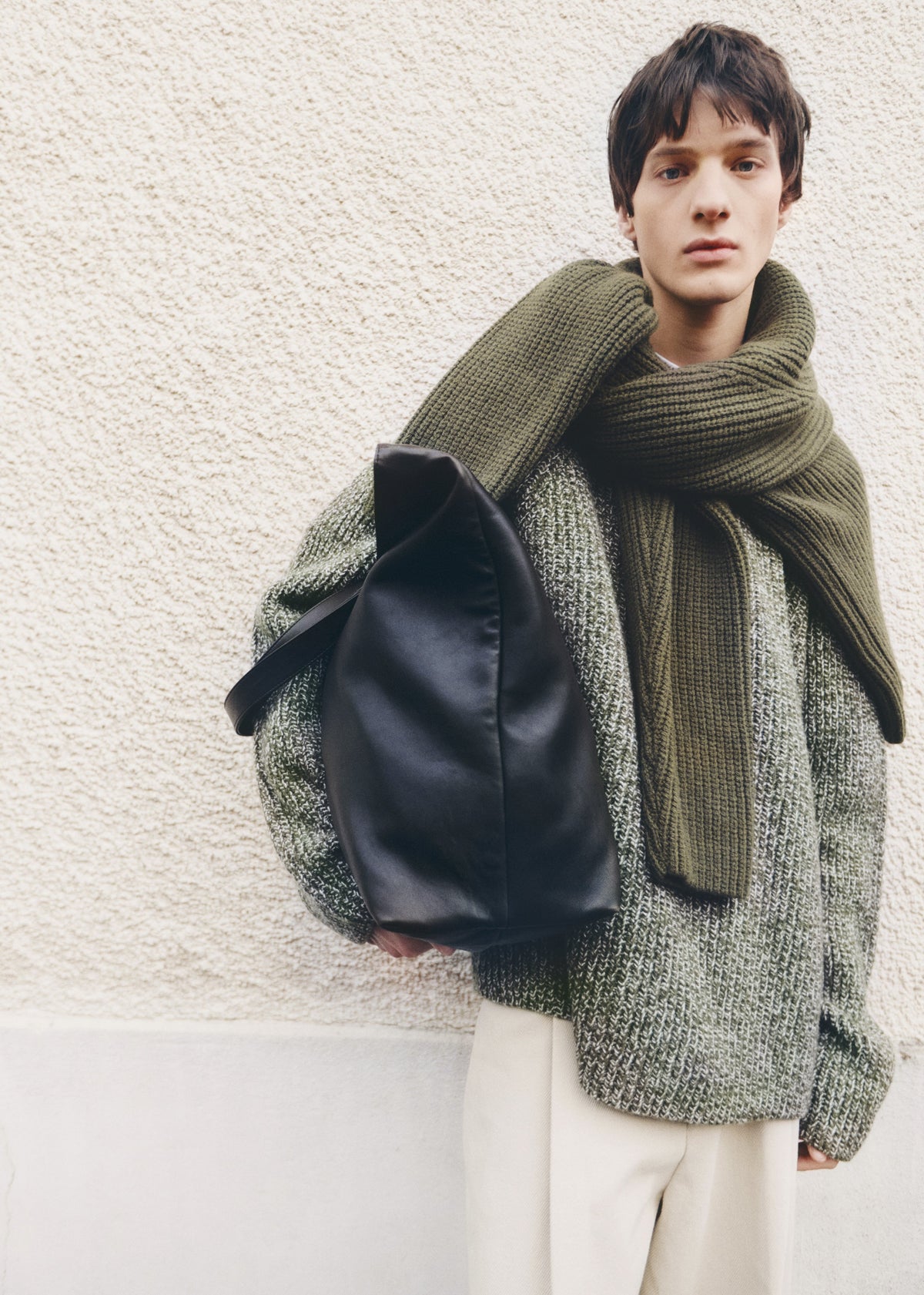 Carter Crewneck Sweater - Olive/White – view 8 of 9