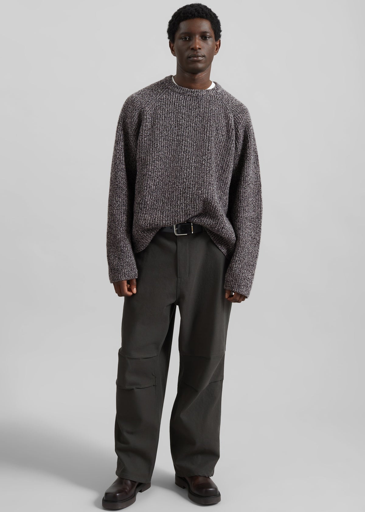 Carter Crewneck Sweater - Black Melange – view 3 of 11