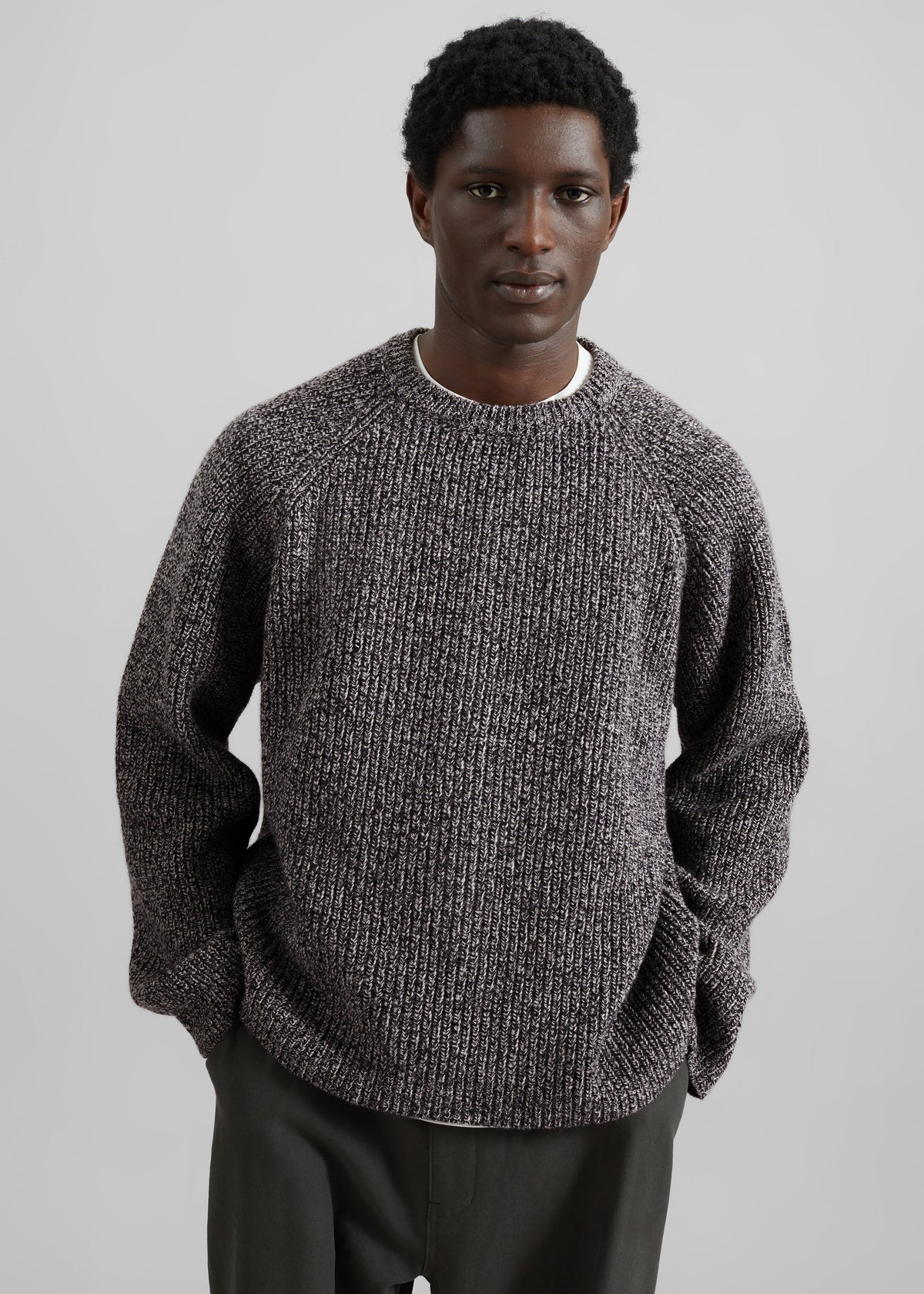 Carter Crewneck Sweater - Black Melange – view 6 of 11