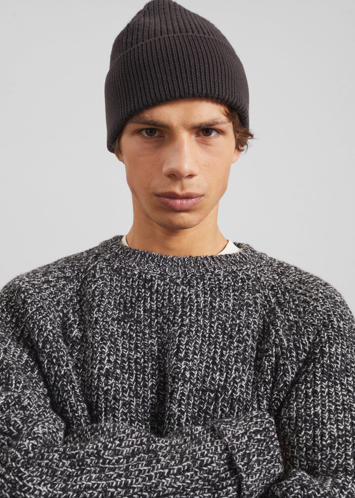 Carter Crewneck Sweater - Black Melange – view 9 of 11