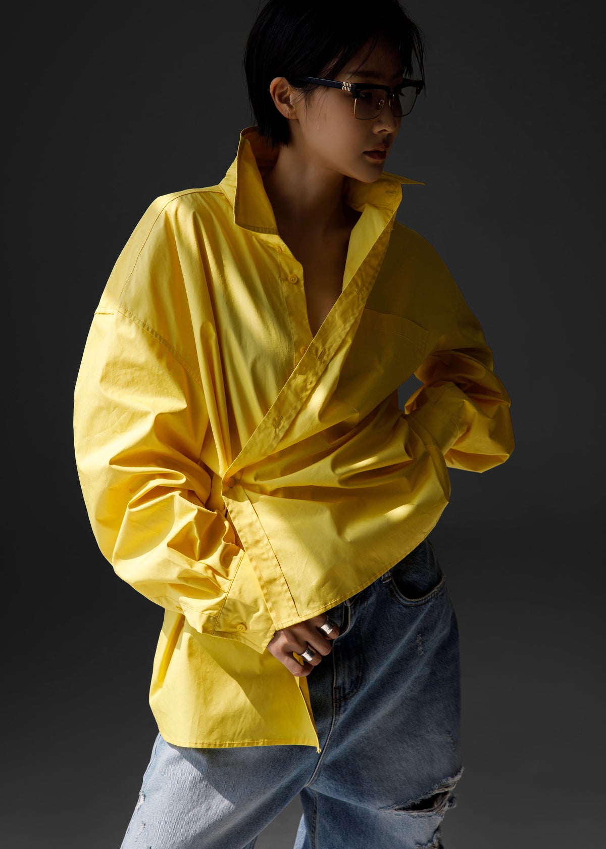 Cascais Oversized Shirt - Yellow – view 5 of 10
