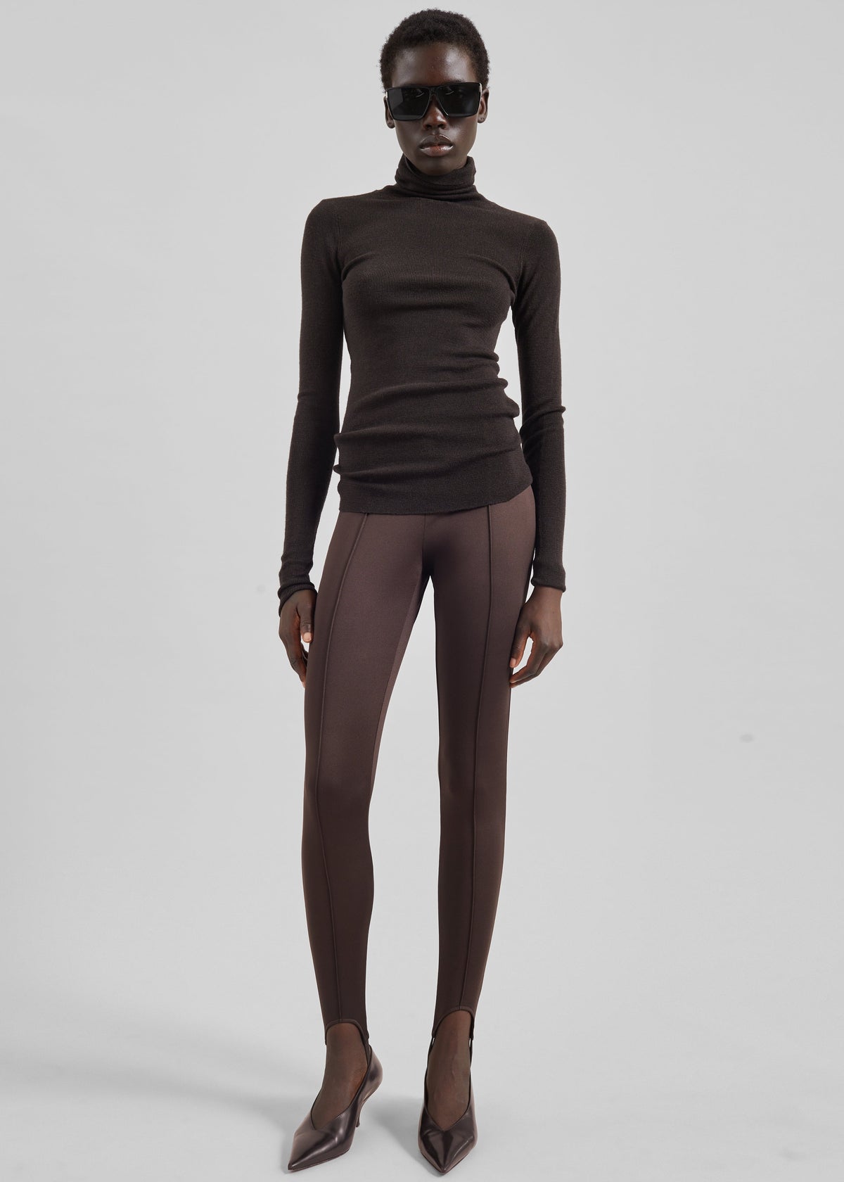 Caserta Stirrup Leggings - Brown – view 2 of 9
