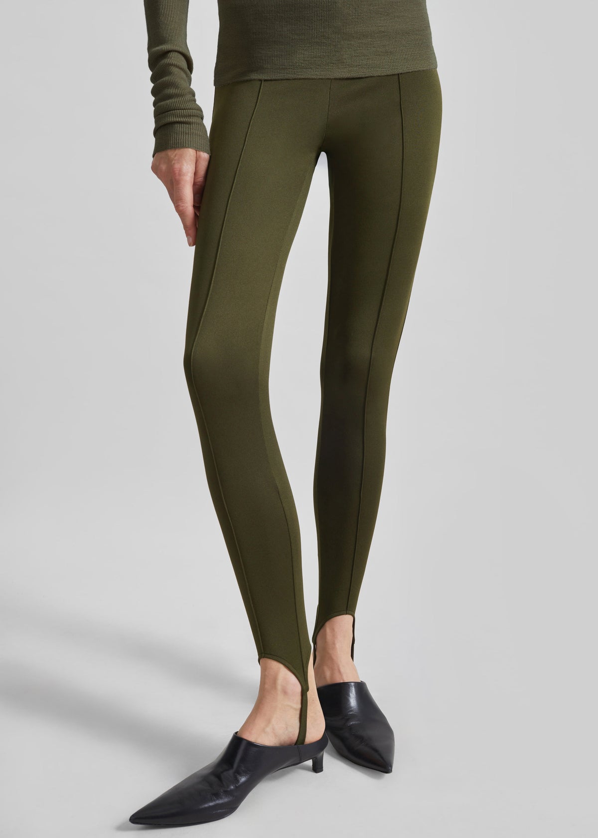 Caserta Stirrup Leggings - Olive – view 2 of 7