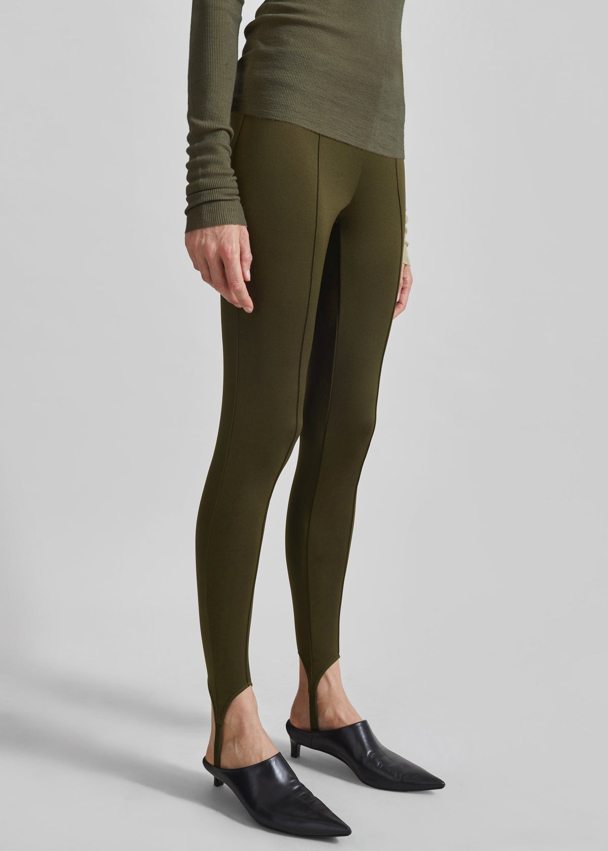 Caserta Stirrup Leggings - Olive – view 6 of 7