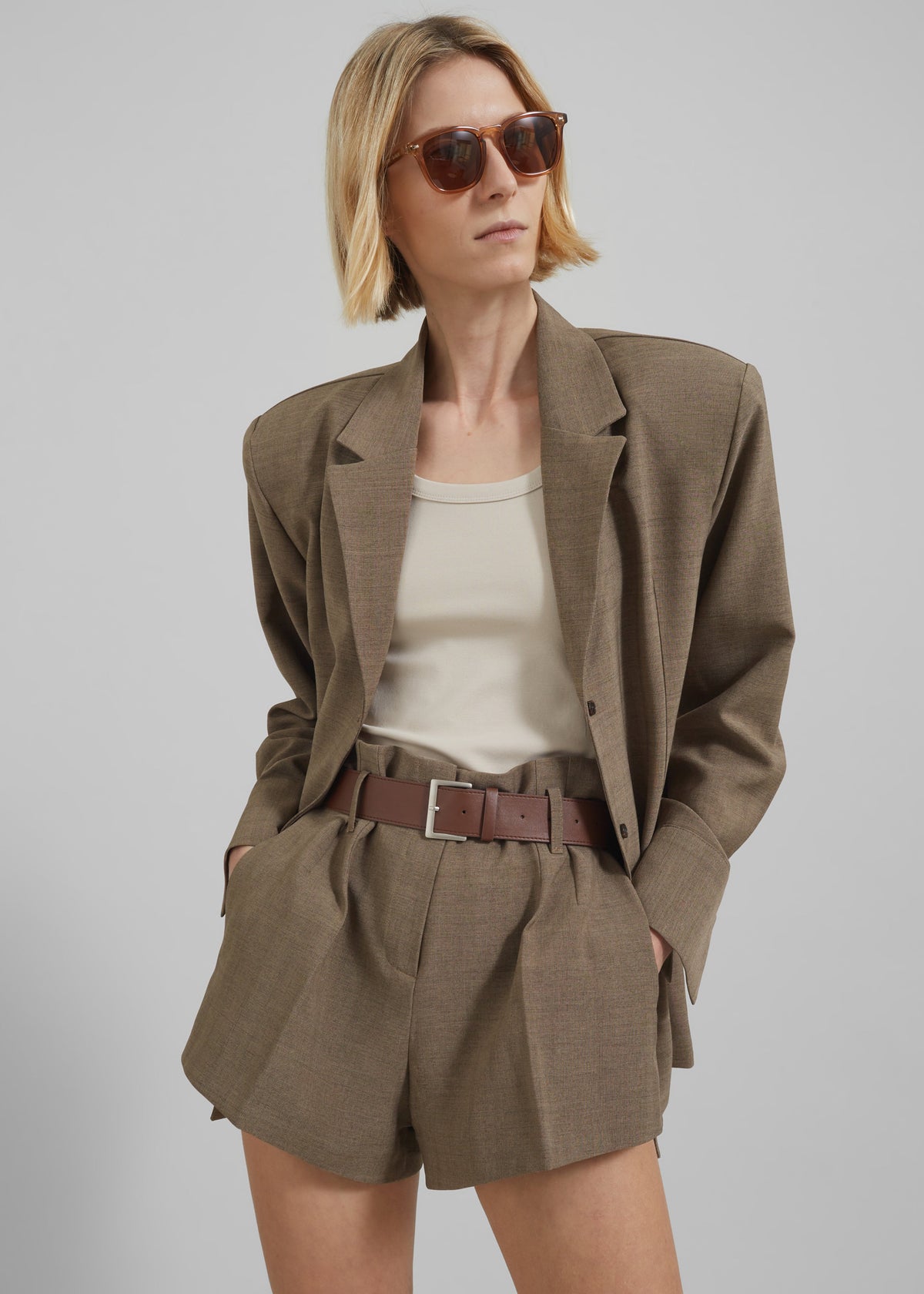 Chappell Belted Shorts - Brown – view 4 of 12