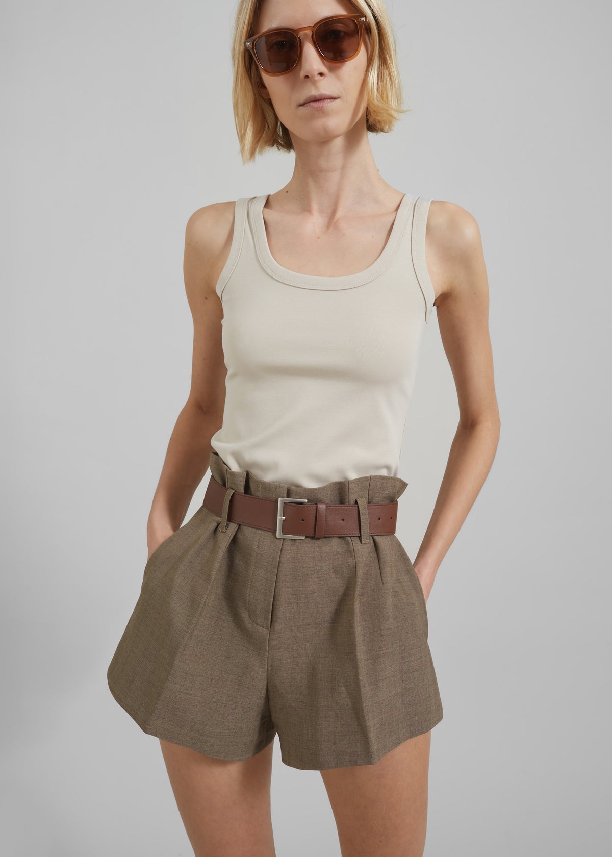 Chappell Belted Shorts - Brown – view 10 of 12