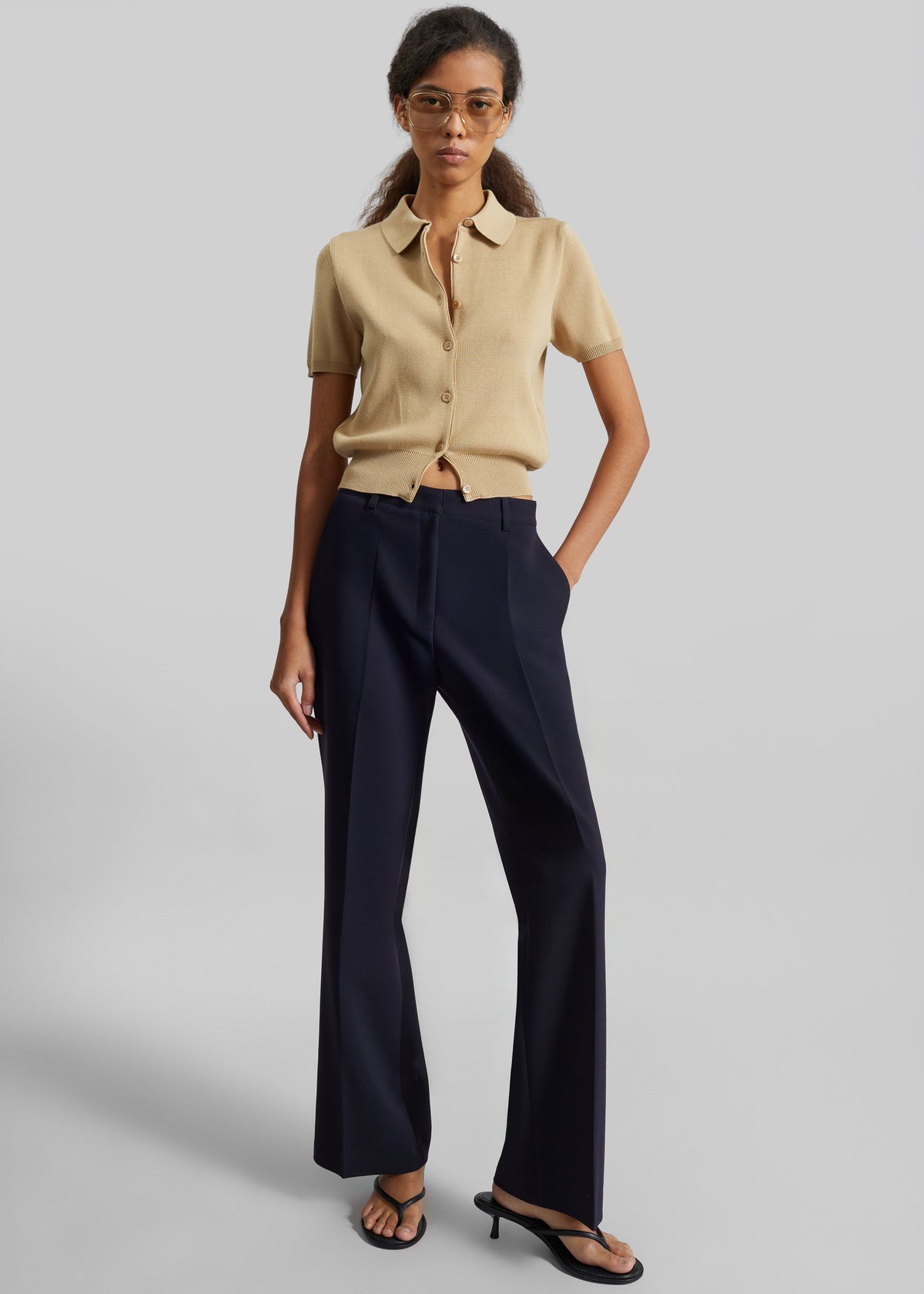 Chesnay Bootcut Pants - Navy – view 1 of 9